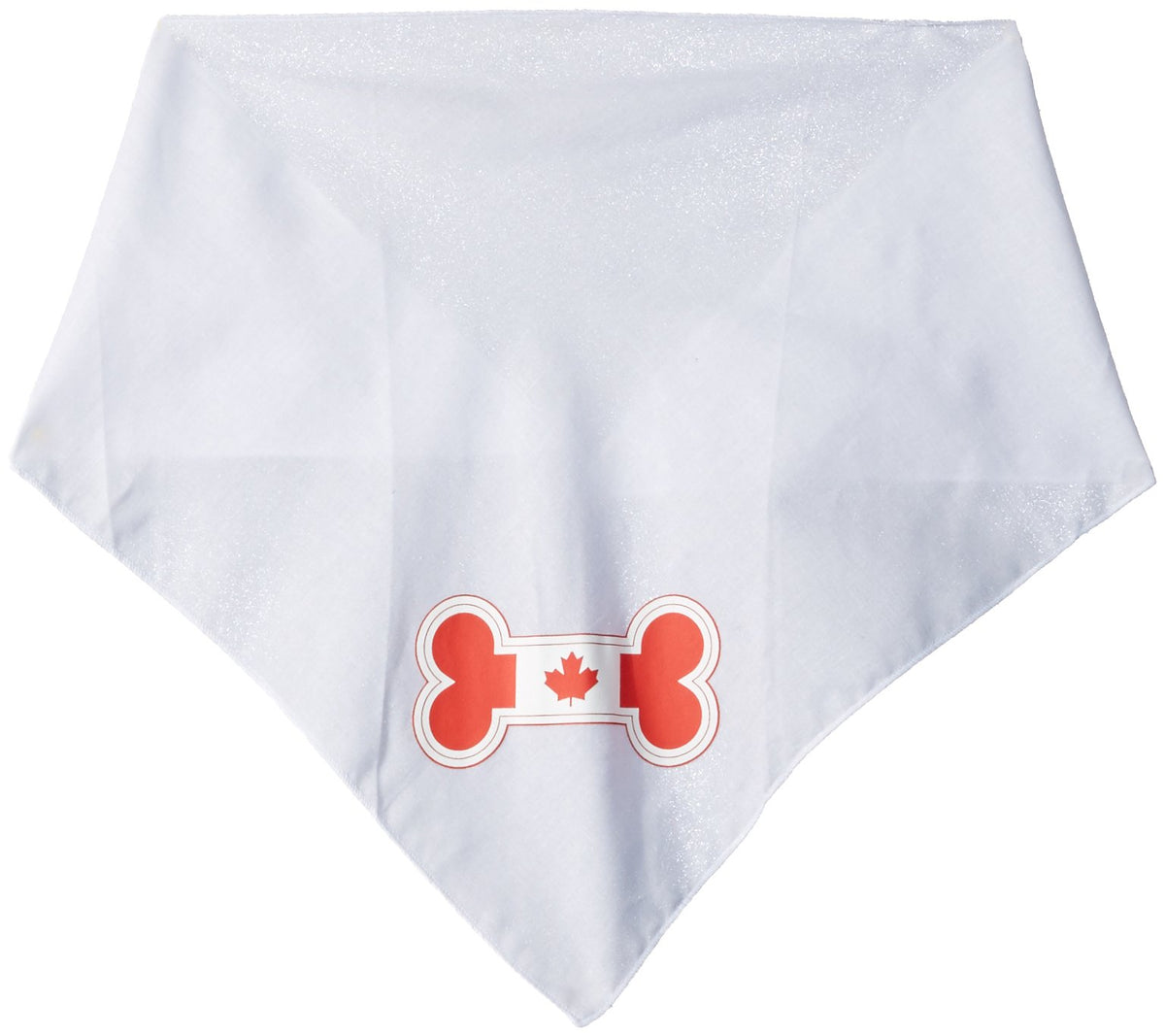 Mirage Pet Products Bone Flag Canadian Screen Print Bandana for Pets, Large, White