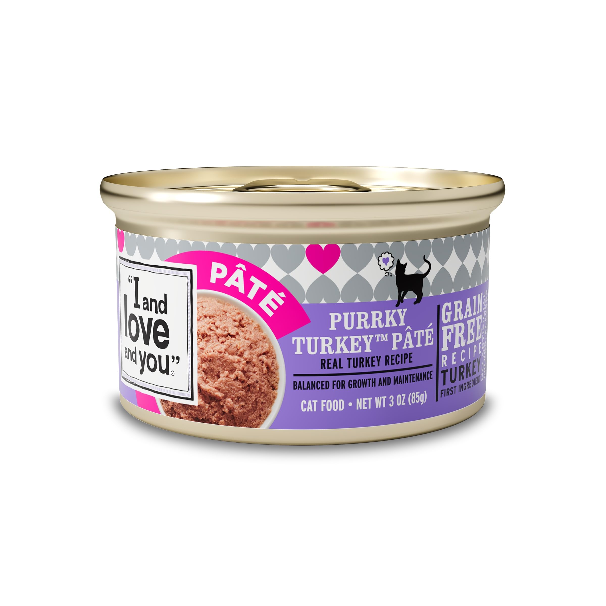 I and love and you Wet Cat Food - Purrky Turkey Pt   - Turkey Recipe, Grain Free, Filler Free, 3oz Pack of 24 Cans