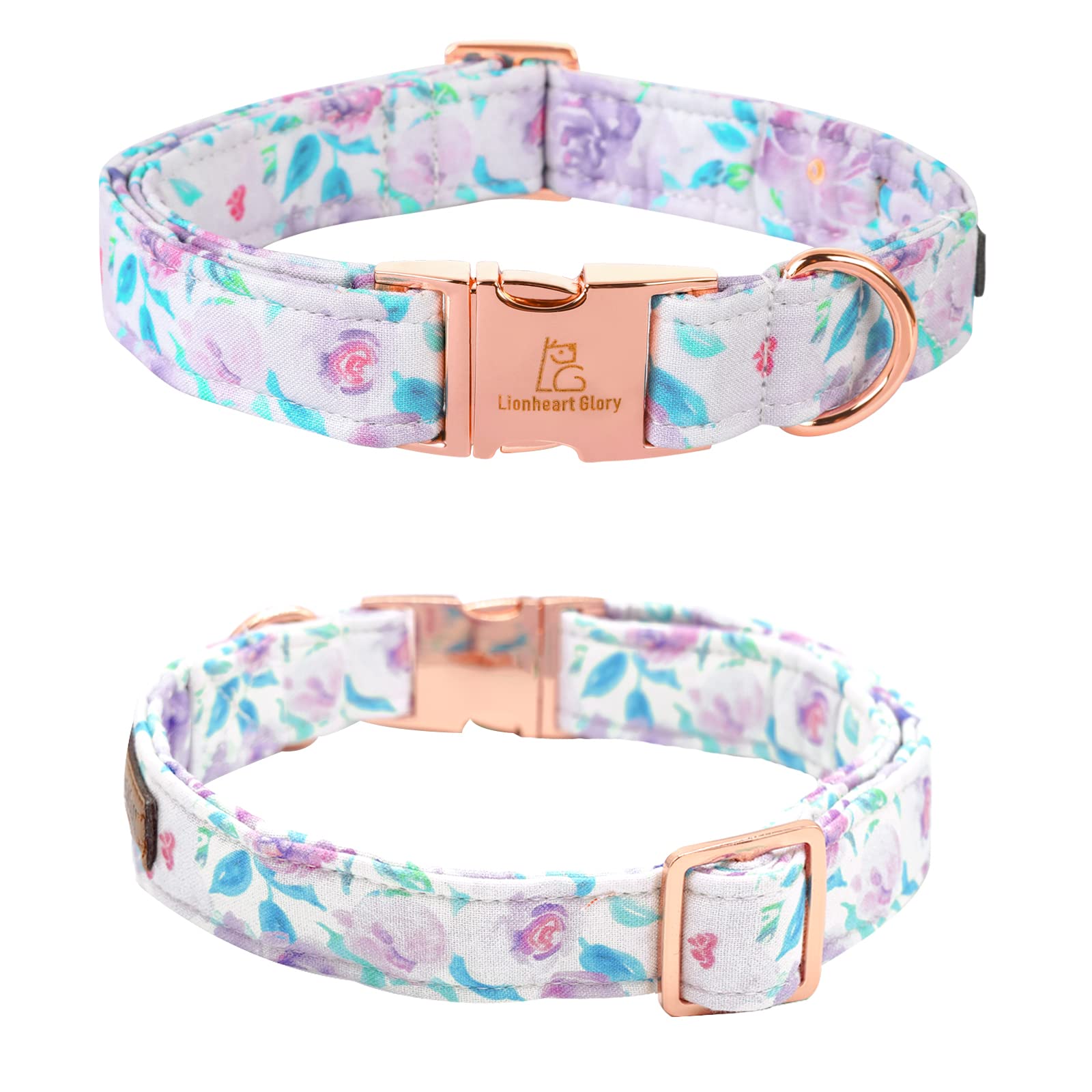 Lionheart Glory Purple Dog Collar, Adjustable Dog Collar With Bowtie, Pet Gift Collar For Dog Soft Bowtie Dog Collars For Large