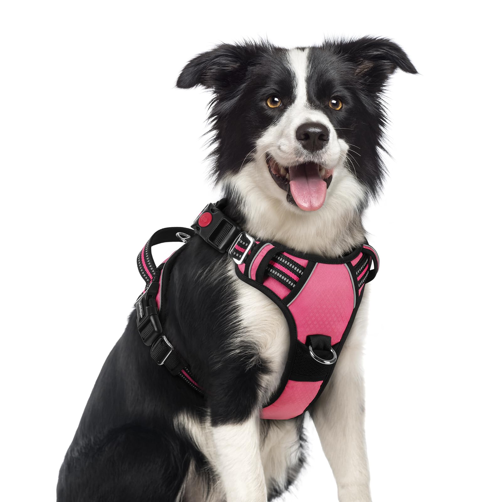 Rabbitgoo Dog Harness Medium Sized, No Pull Dog Vest With 3 Buckles, Adjustable Soft Padded Pet Harness With Easy Control Handle