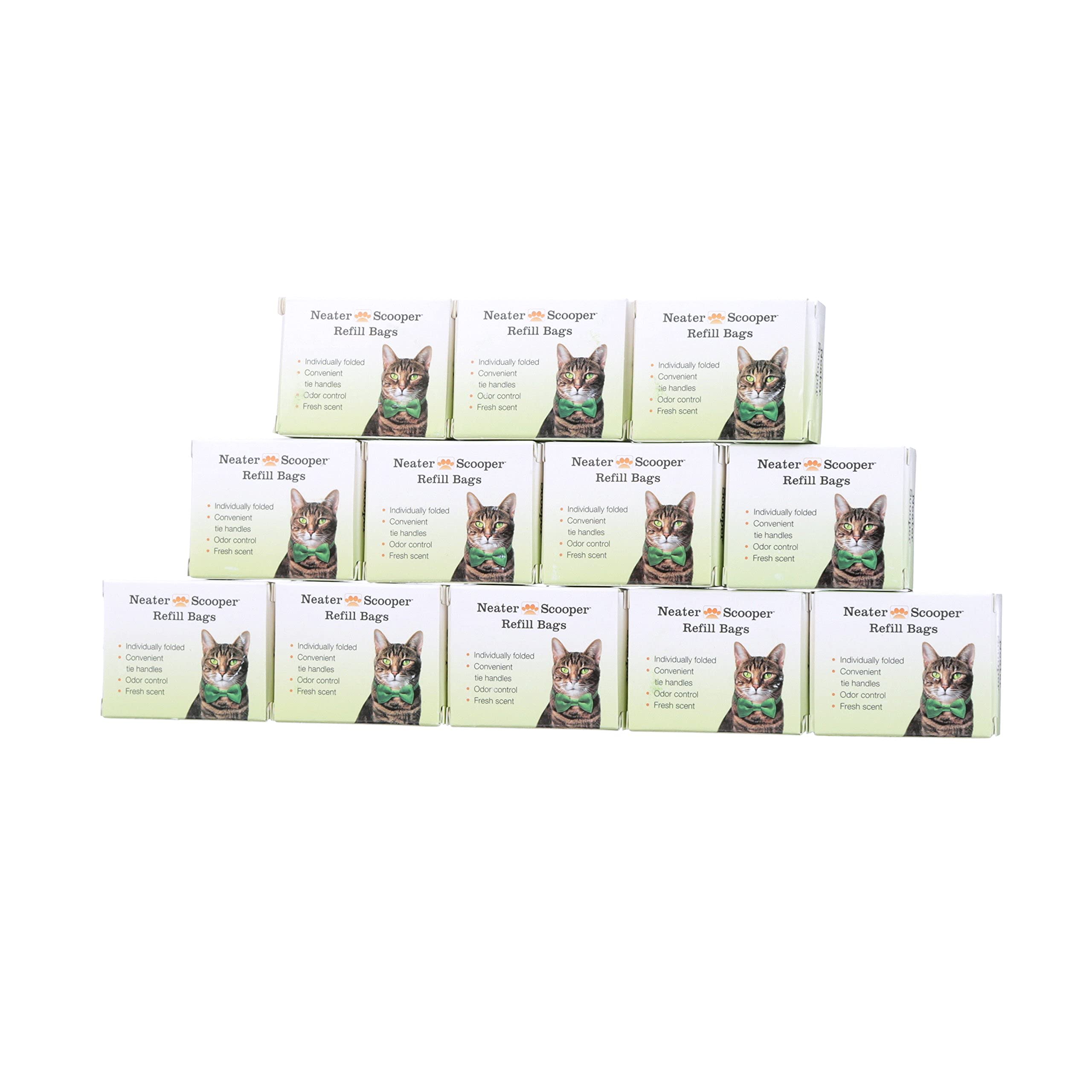 Neater Pet Brands Neater Scooper Scoop-To-Bag Cat Litter System Refill Bags (180 Count, Green)
