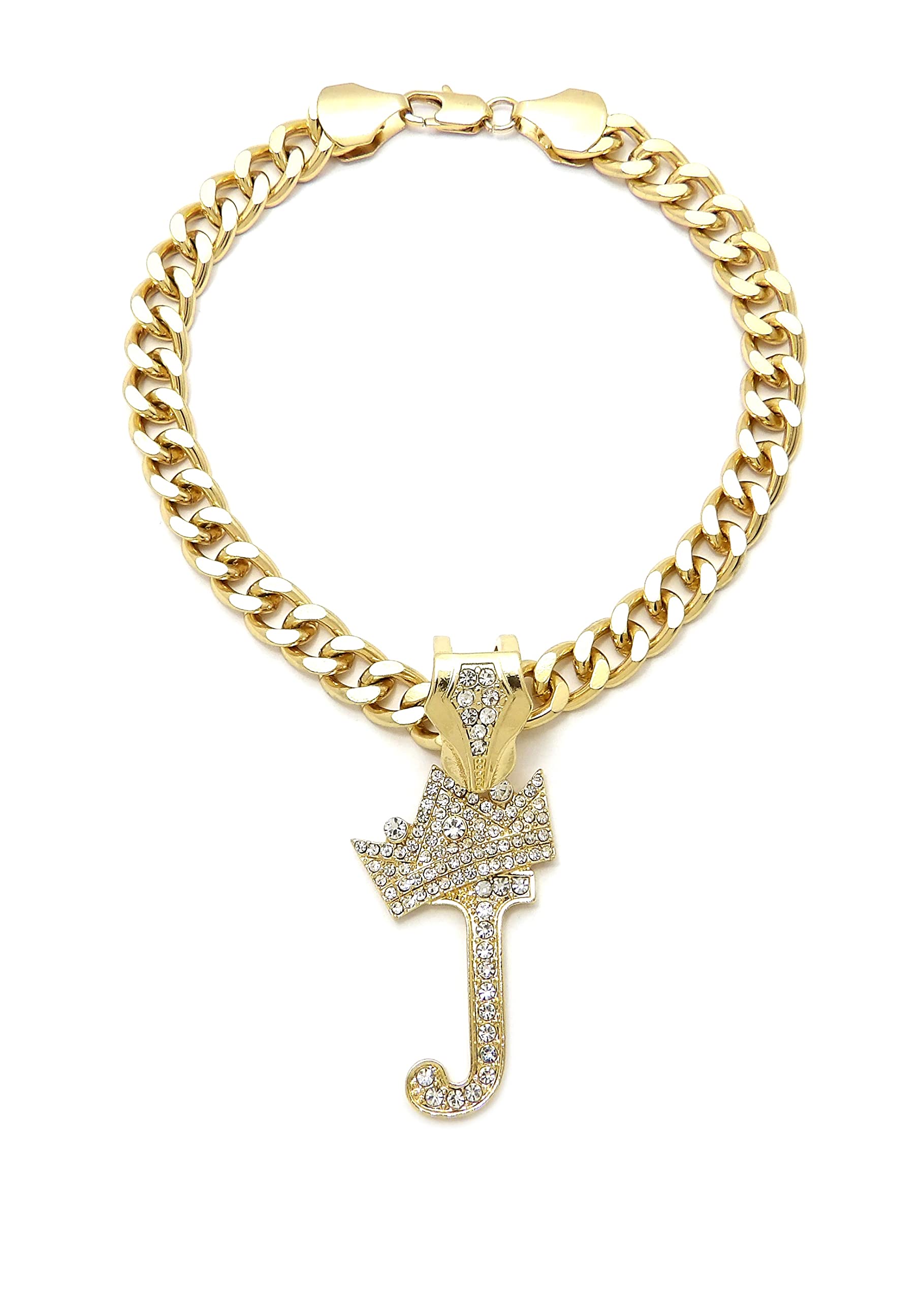 Initial Letter Cuban Chain Dog Chain Pet Chain Pet, Cat, Puppy Necklace (J, 22'')