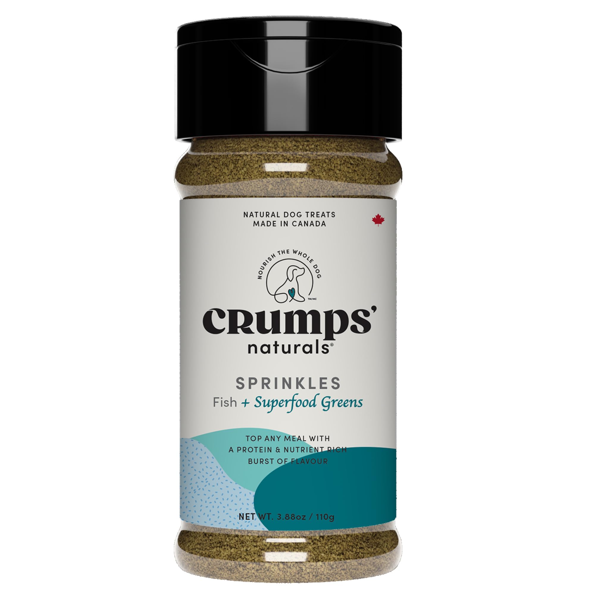CRUMPS NATURALS Fish + Superfood Greens 3.88oz, Dog Treats, Sprinkles, Topper