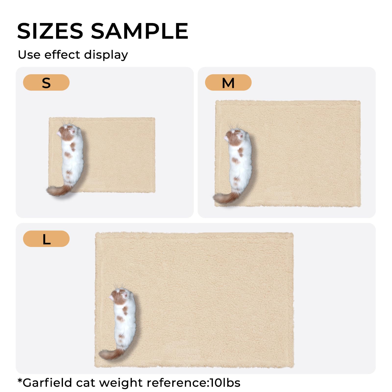 Premium Fleece Dog Blanket Soft Pet Sherpa Calming Blankets Throw For Dog Puppy Cat, Beige Medium (31X41)