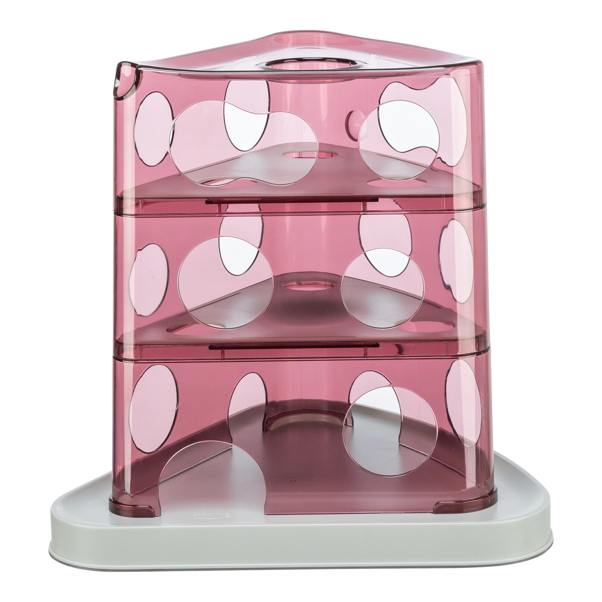 TRIXIE Cheese Tower Interactive Cat Toy, Enrichment Toys for Indoor Cats, Treat Puzzle Interactive Play and Mental Stimulation, 