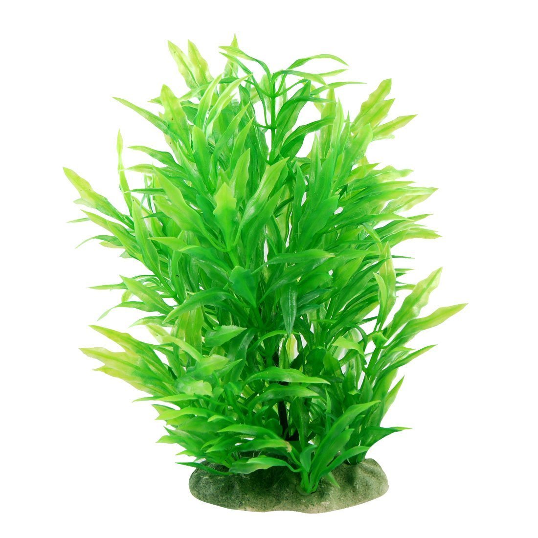 Cnz Aquarium Decor Fish Tank Decoration Ornament Artificial Plastic Plant Green (8.9-Inch Green)