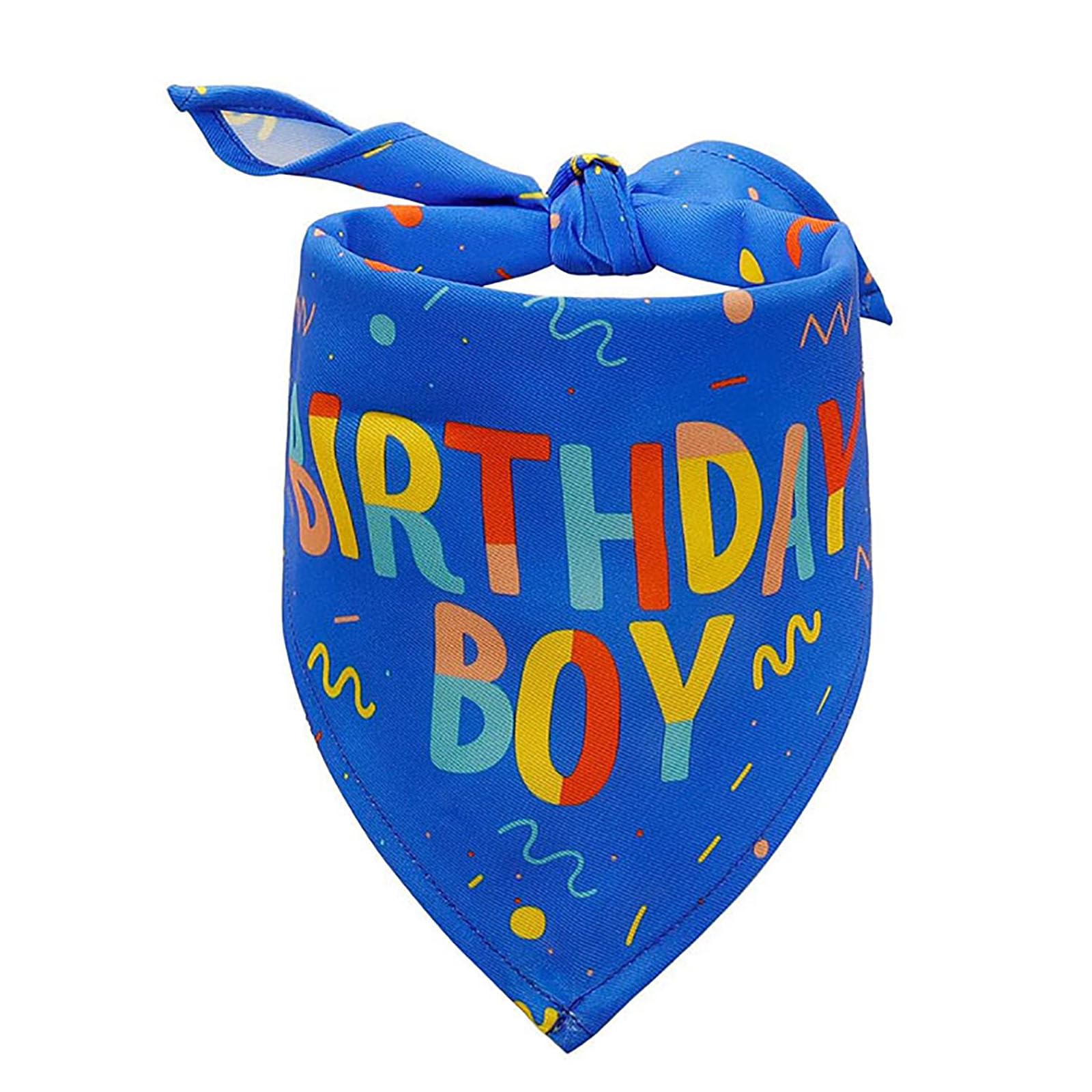 Birthday Boy Dog Bandana, Printed Dog Bandana Pet Scarf Dog Birthday Party Supplies For Dogs Pet Accessories For Dog Lovers Reve