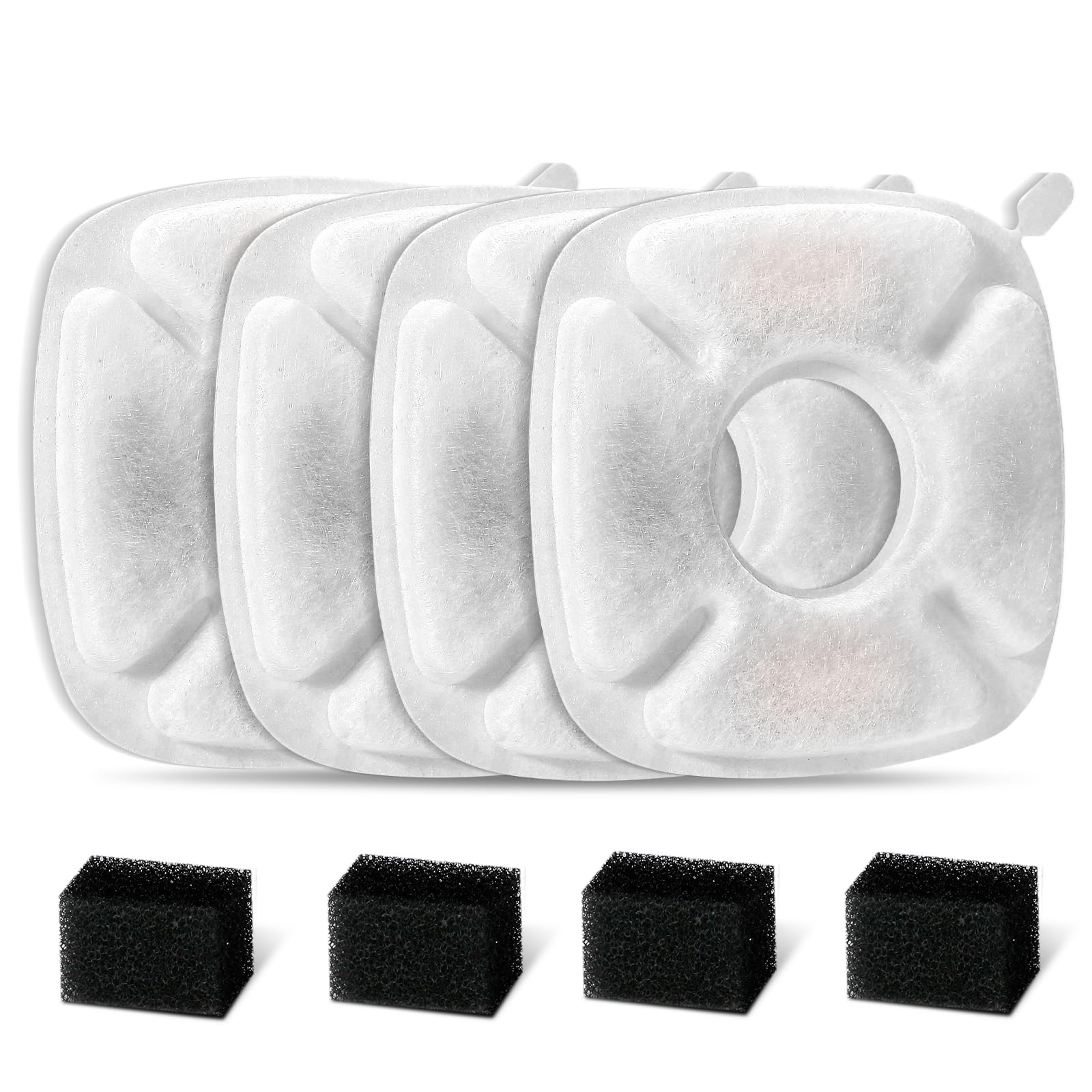 8 Pcs Cat Fountain Replacement Filters For Veken 95Oz/2.8L Automatic Pet Fountain And Stainless Steel Cat Water Fountain Dog Wat