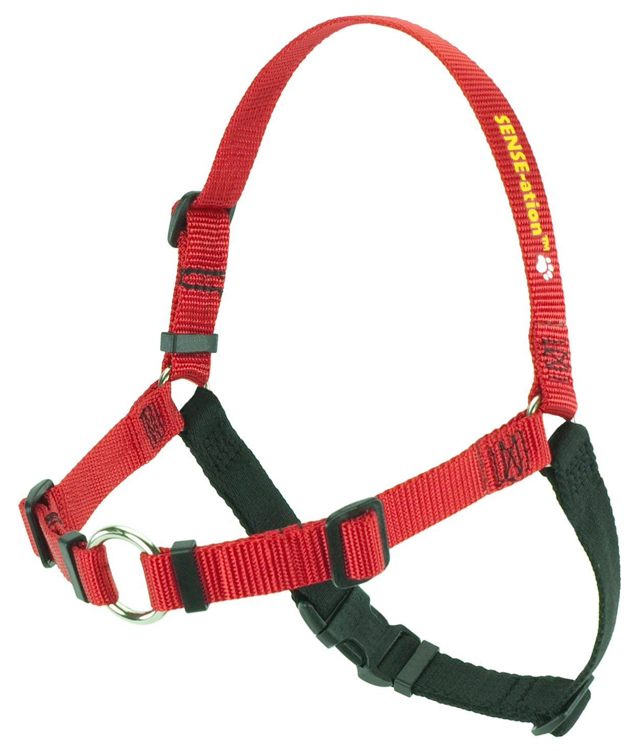 Softouch Sense-ation No-Pull Dog Harness - Red with Black Medium/Large (Narrow) -Like New
