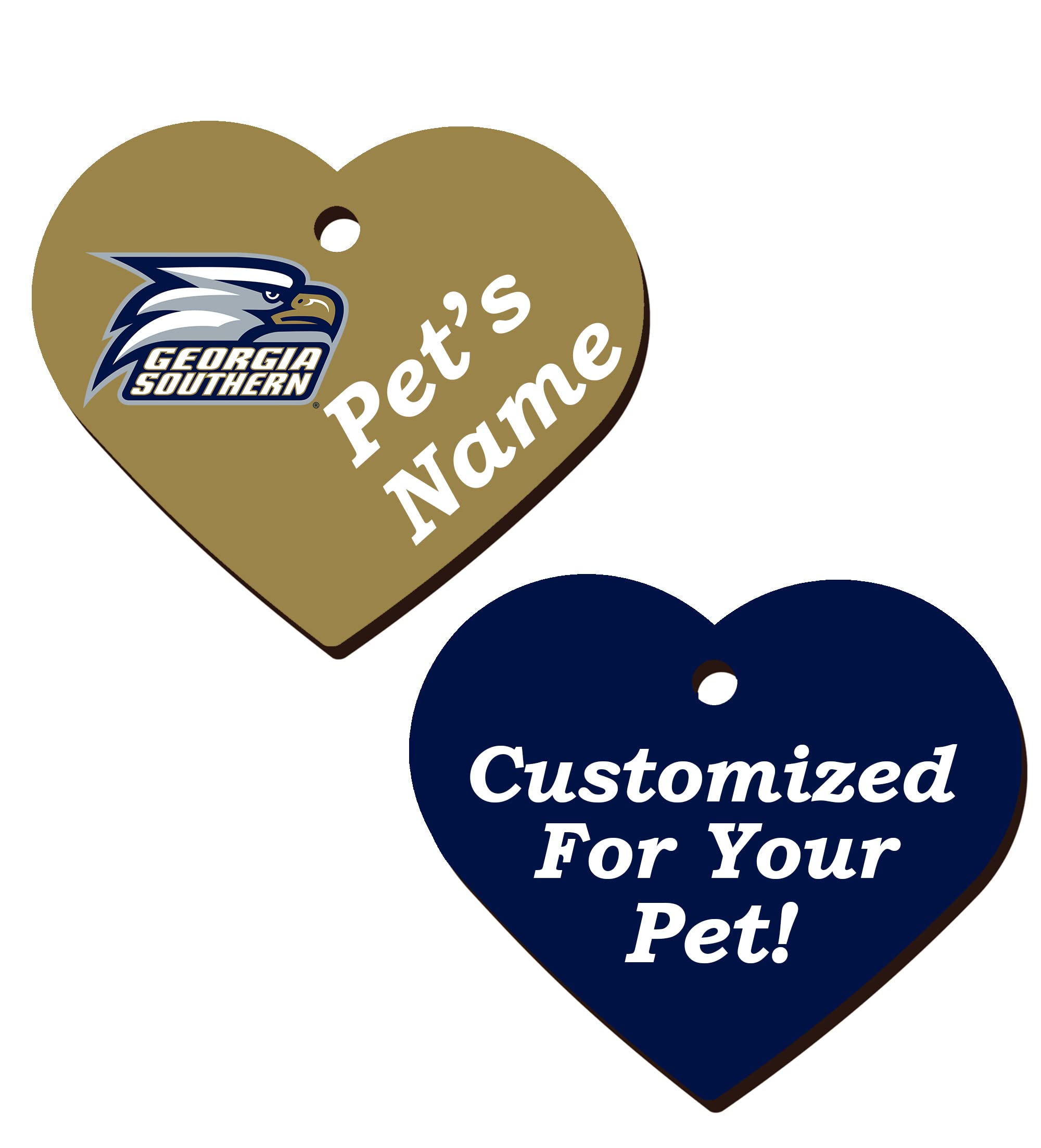Genericjinchengyu Ncaa Officially Licensed 2-Sided Pet Id Tag For Dogs & Cats Personalized For Your Pet (Georgia Southern)