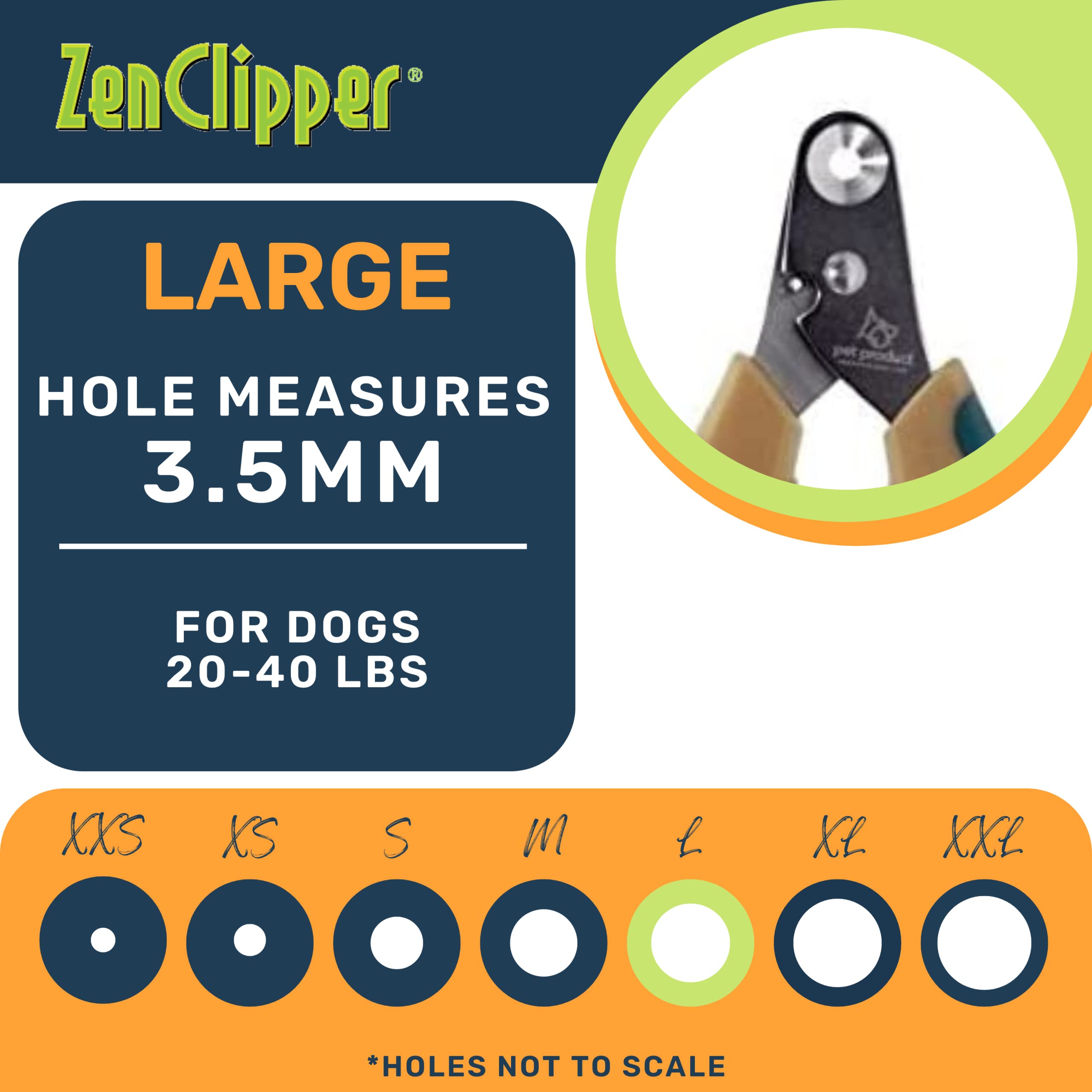 Zen Clipper Pet Nail Clipper For Dogs - Dog Nail Clipper For Safer Dog Grooming And Nail Care - Clean, Quiet, And Easy-To-Use St