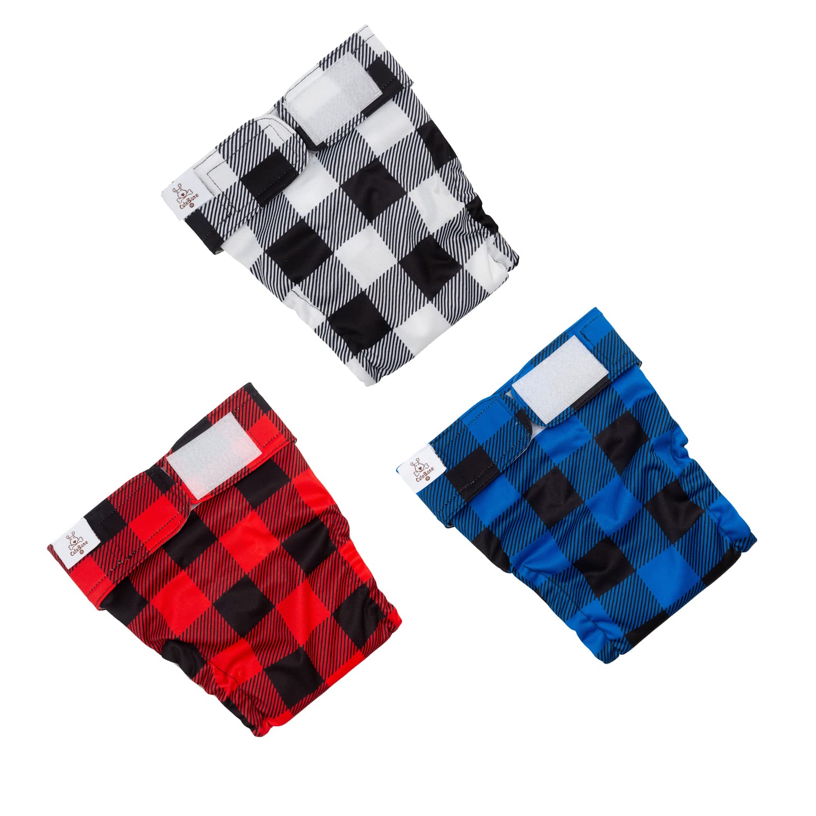 Cutebone Washable Dog Diapers Female 3 Pack Puppy Training Pants For Docked-Tail Dogs Wwd01S