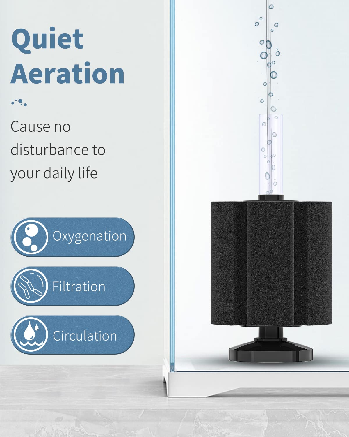 Pawfly Aquarium Bio Sponge Filter Quiet Betta Fry Shrimp And Small Fish Foam Filter For Fish Tanks Up To 100 Gallons