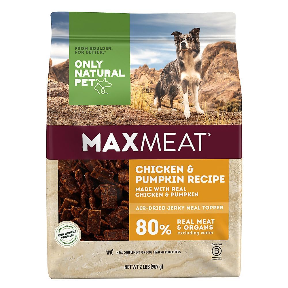Only Natural Pet MaxMeat Holistic Air Dried Dry Dog Food - All Natural, High Protein, Grain Free and Limited Ingredient - Made w