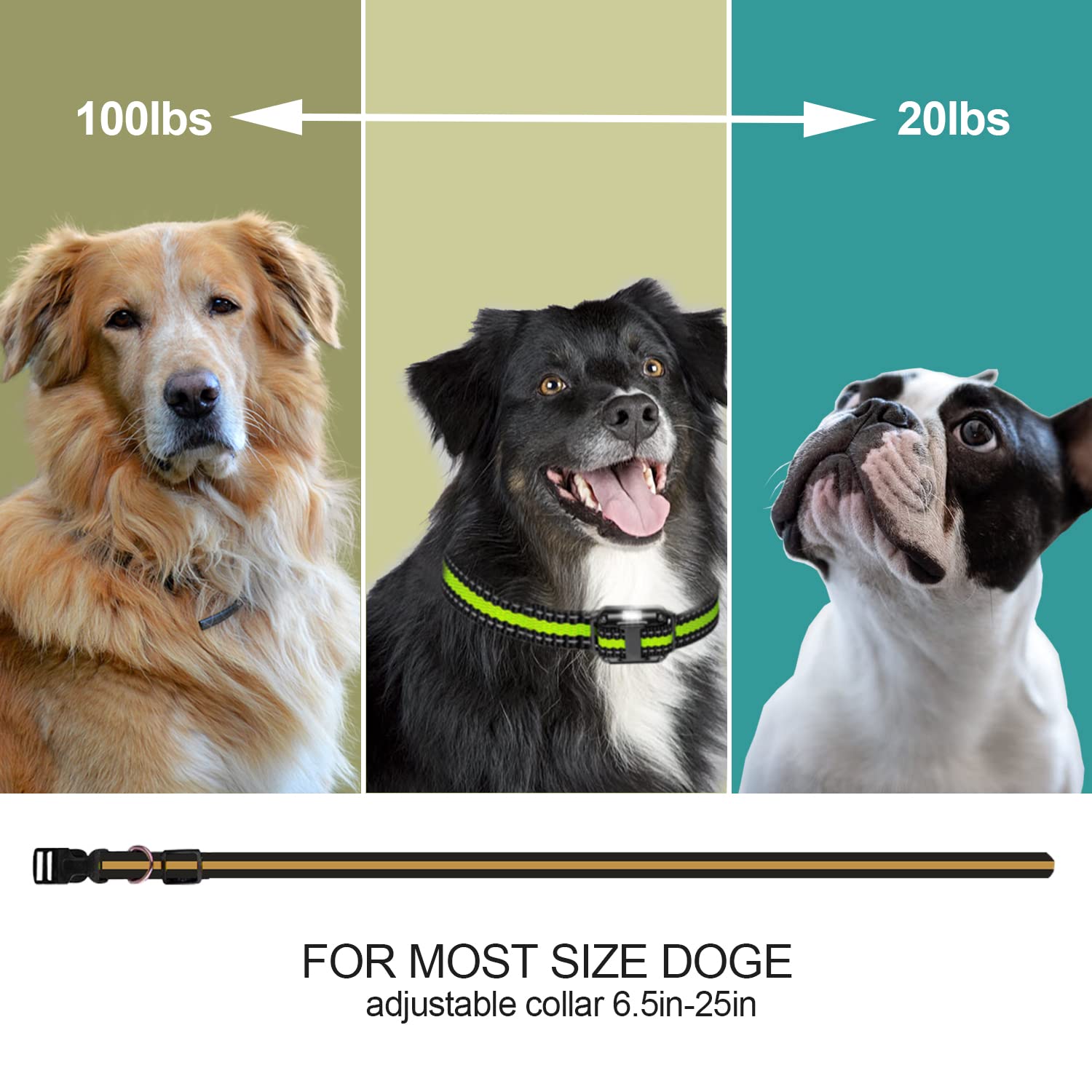 Heaflex Dog Shock Collar With Remote 1640Ft, Dog Training Electric Collar, E-Shock, Safe Training Modes, Rechargeable Ip67 Water