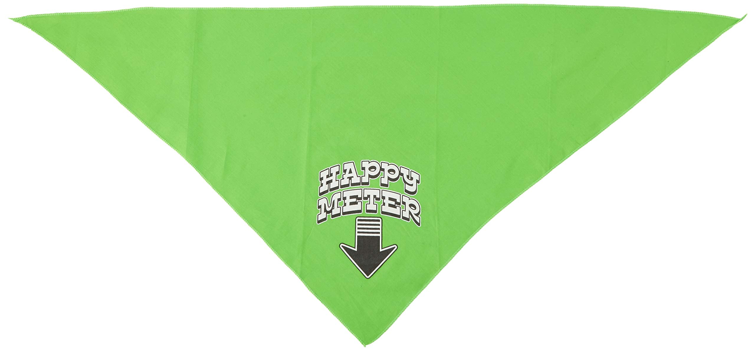 Mirage Pet Products Happy Meter Screen Print Bandana for Pets, Large, Lime Green