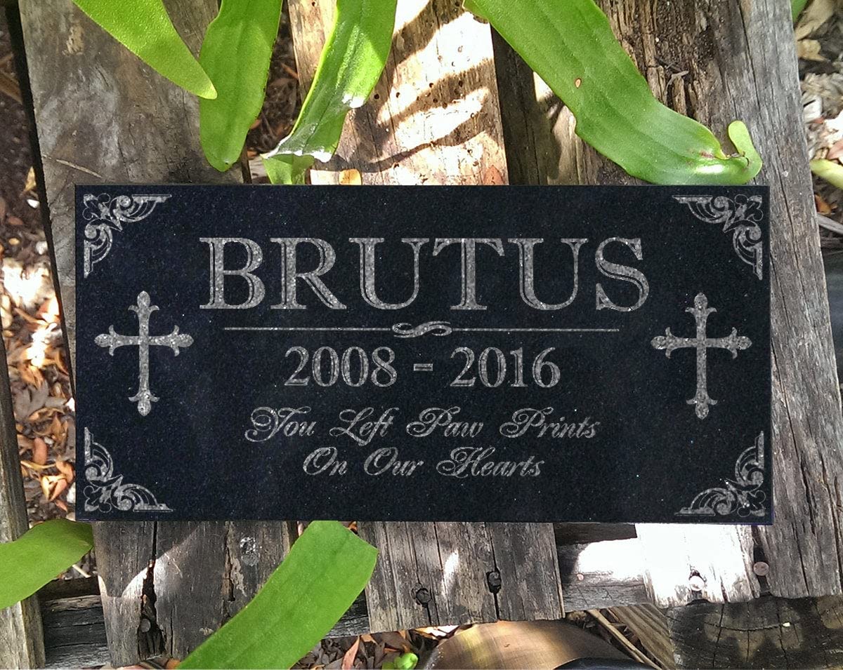 Pet Memorial Stones Personalized Granite Dog Cat Horse Crosss Gravestone Garden Pet Grave Markers