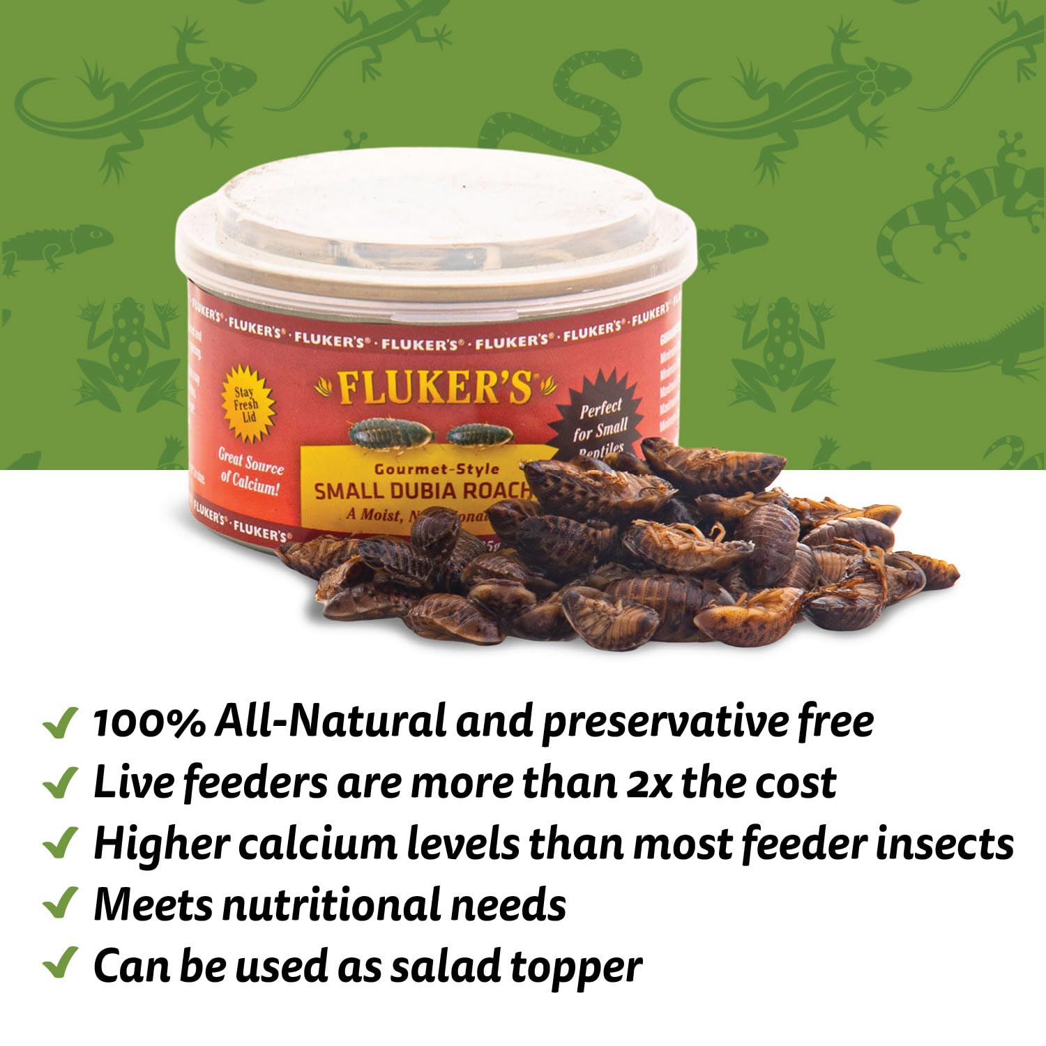 Flukers Gourmet Canned Dubia Roaches for Reptiles
