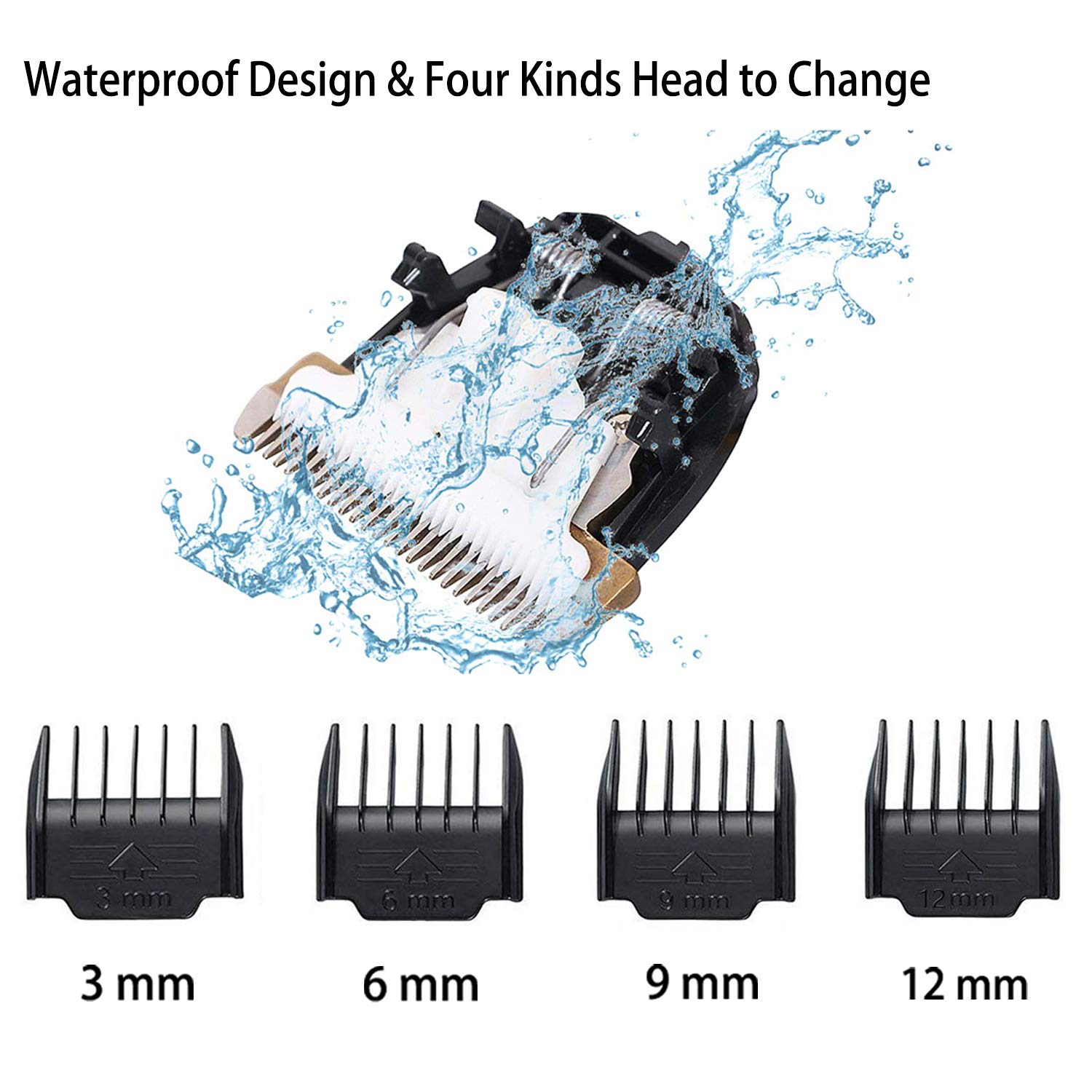 Dog Grooming Kit Clippers, Low Noise, Electric Quiet, Rechargeable, Cordless, Pet Hair Thick Coats Clippers Trimmers Set, Suitable For Dogs, Cats, And Other Pets (Gold)