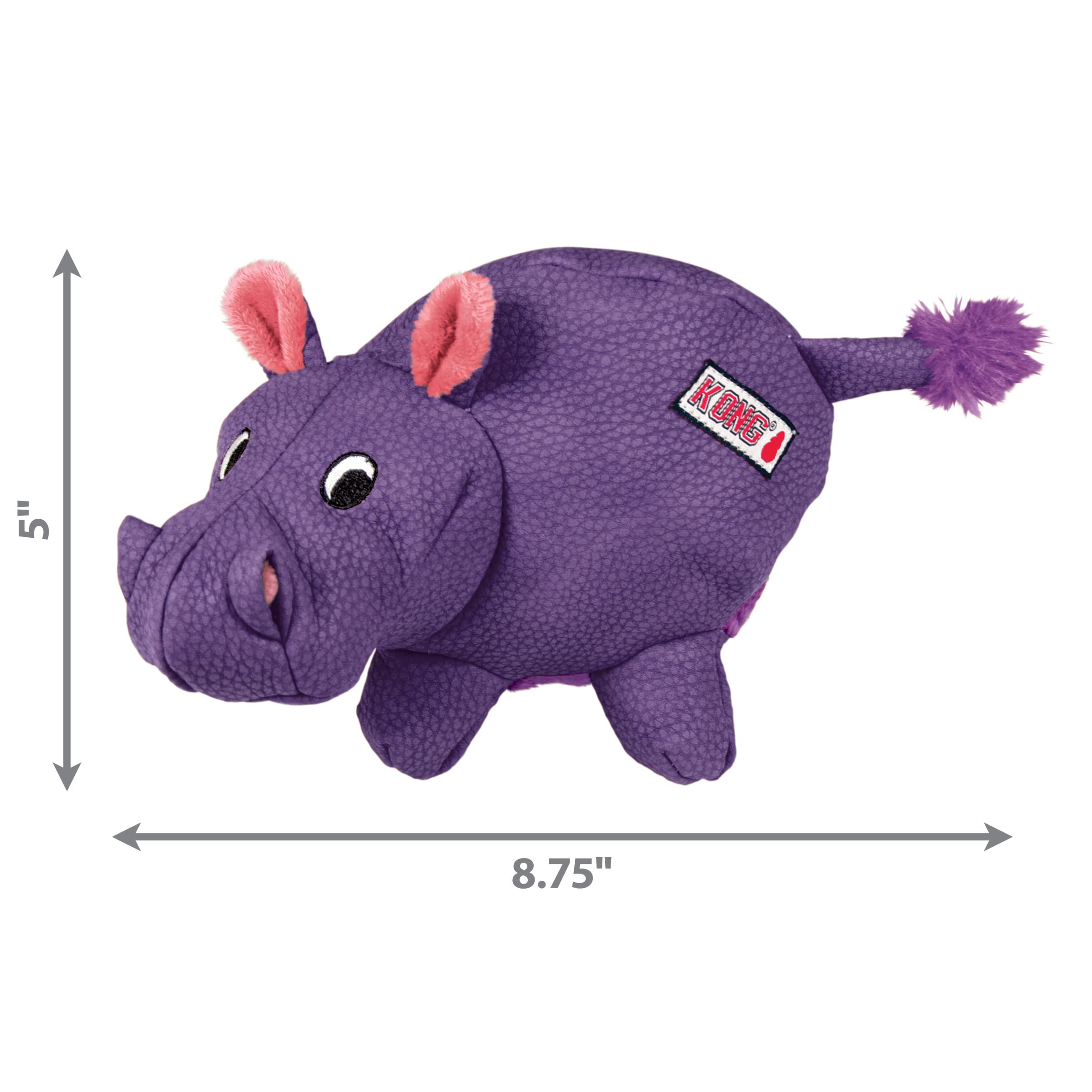 KONG Phatz™ Hippo Dog Toy - Medium, Plastic, No Color, Model RPA21