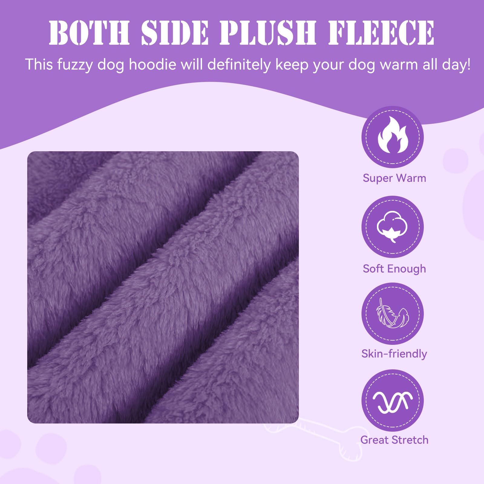 Stpiatue Fuzzy Dog Sweaters For Small Dogs Dog Hoodie Dog Clothes Warm Soft Cozy Dog Coats Hooded Sweatshirt Fleece Small Dog Ho