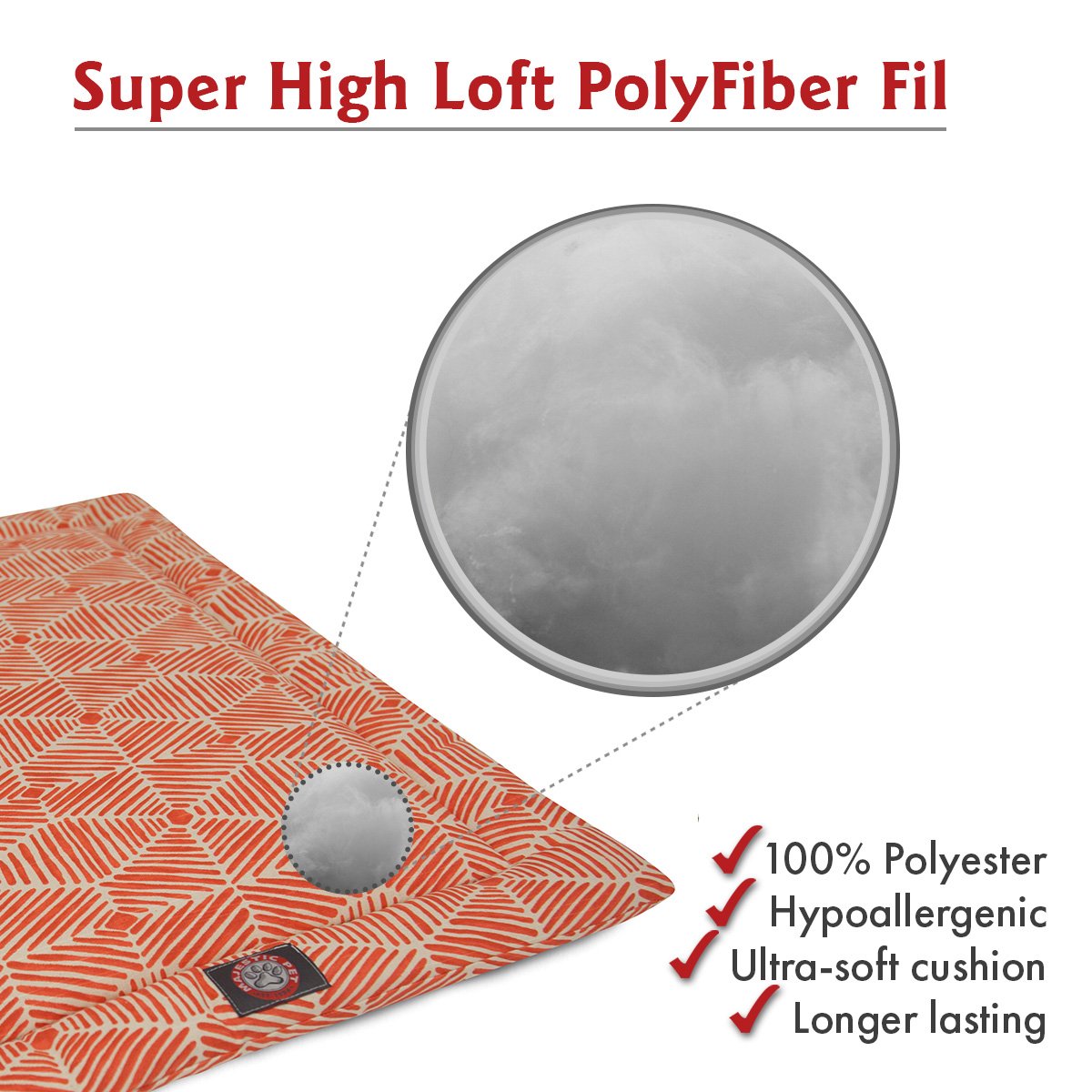 24' Charlie Salmon Orange Crate Dog Bed Mat By Majestic Pet Products