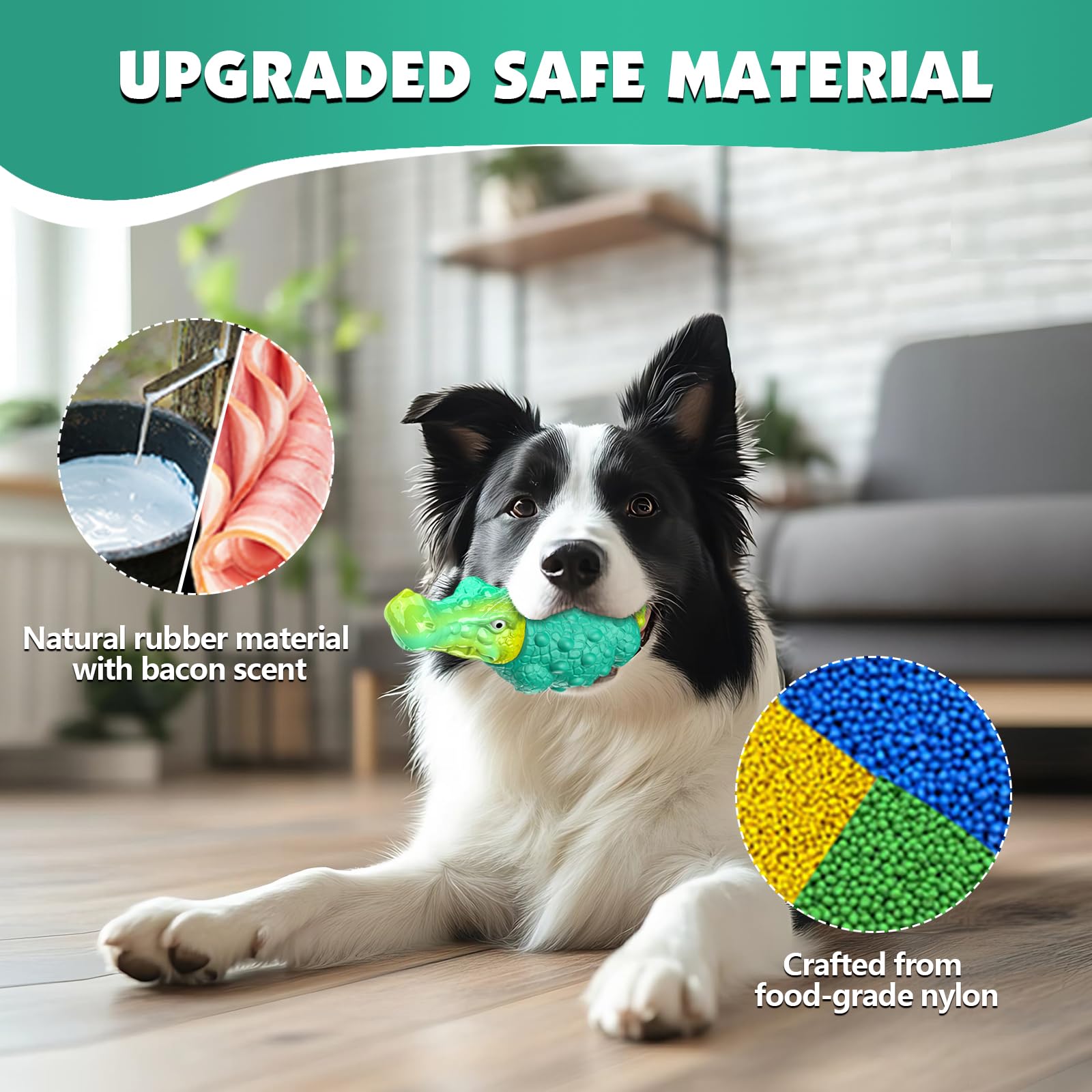 Tooptate Dog Toys For Aggressive Chewers - Indestructible Dog Toy Squeaky Chew Toys To Keep Them Busy For Large And Medium Breed