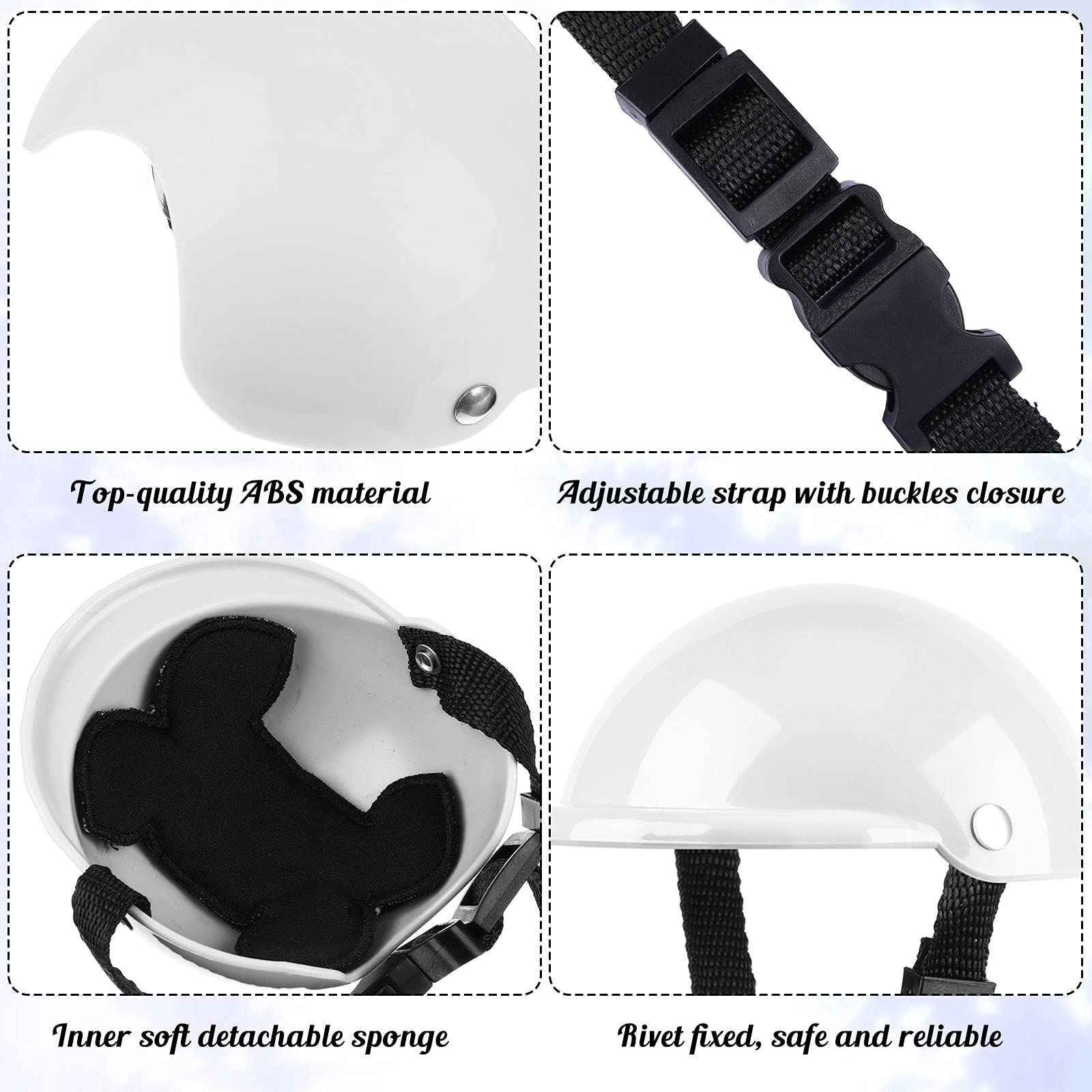 Pet Dog Helmet And Dog Goggles Set 4 Inch Padded Puppy Motorcycle Helmet Sunglasses Safety Cap Hard Hat Adorable Puppy Goggles W