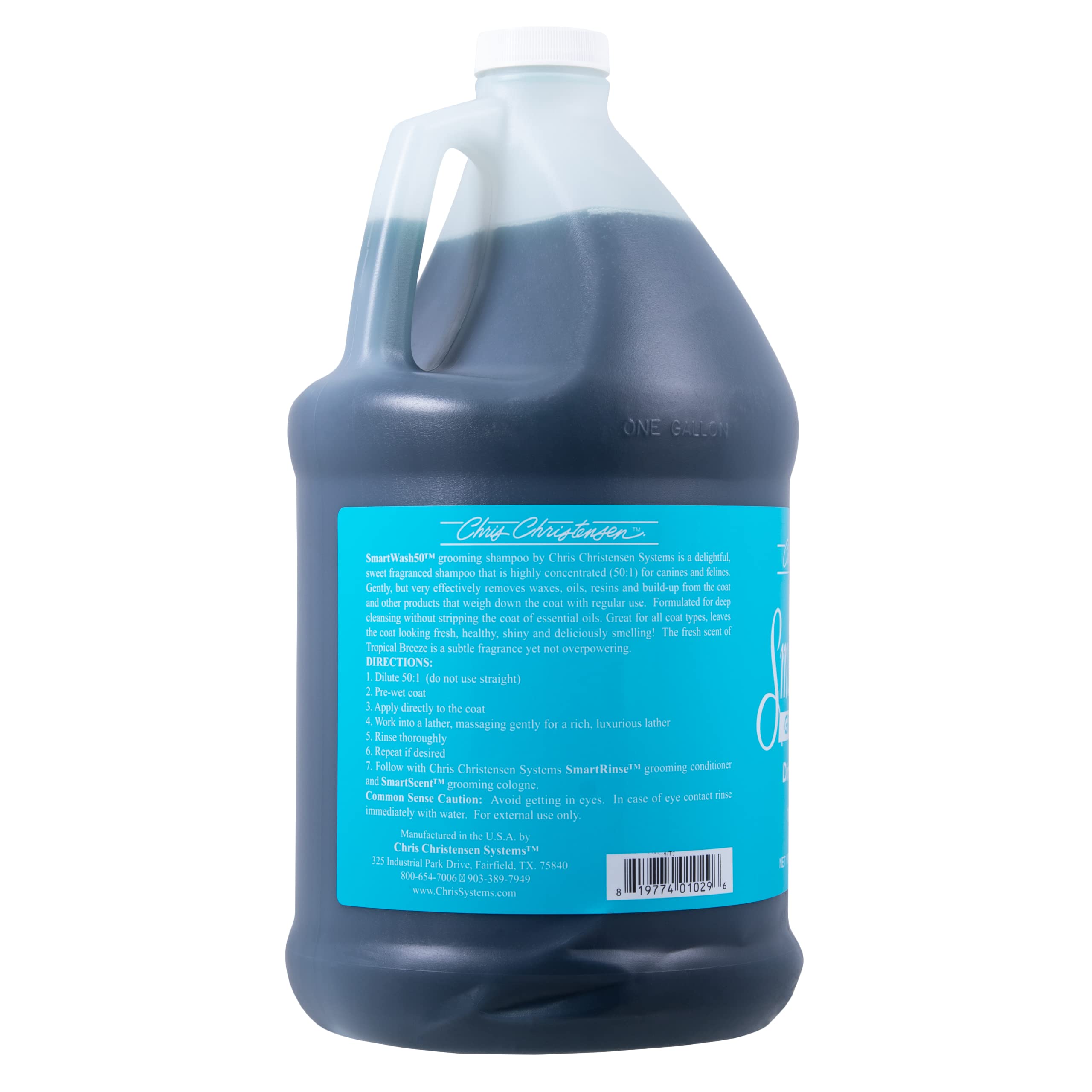 Chris Christensen Smartwash50 Ultra Concentrated Dog Shampoo, Makes Up To 50 Bottles, Groom Like A Professional, Delightfully Fr
