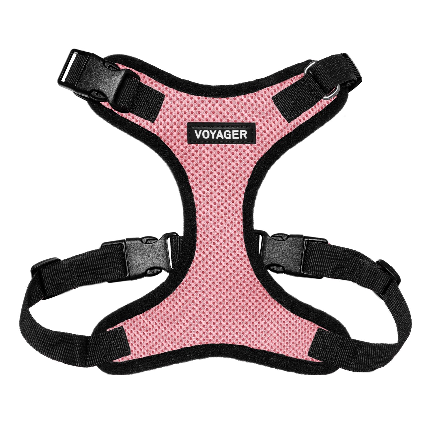Voyager Step-in Pet Harness - All Weather Mesh, Adjustable Step in Harness for Cats and Dogs by Best Pet Supplies - Pink/Black T