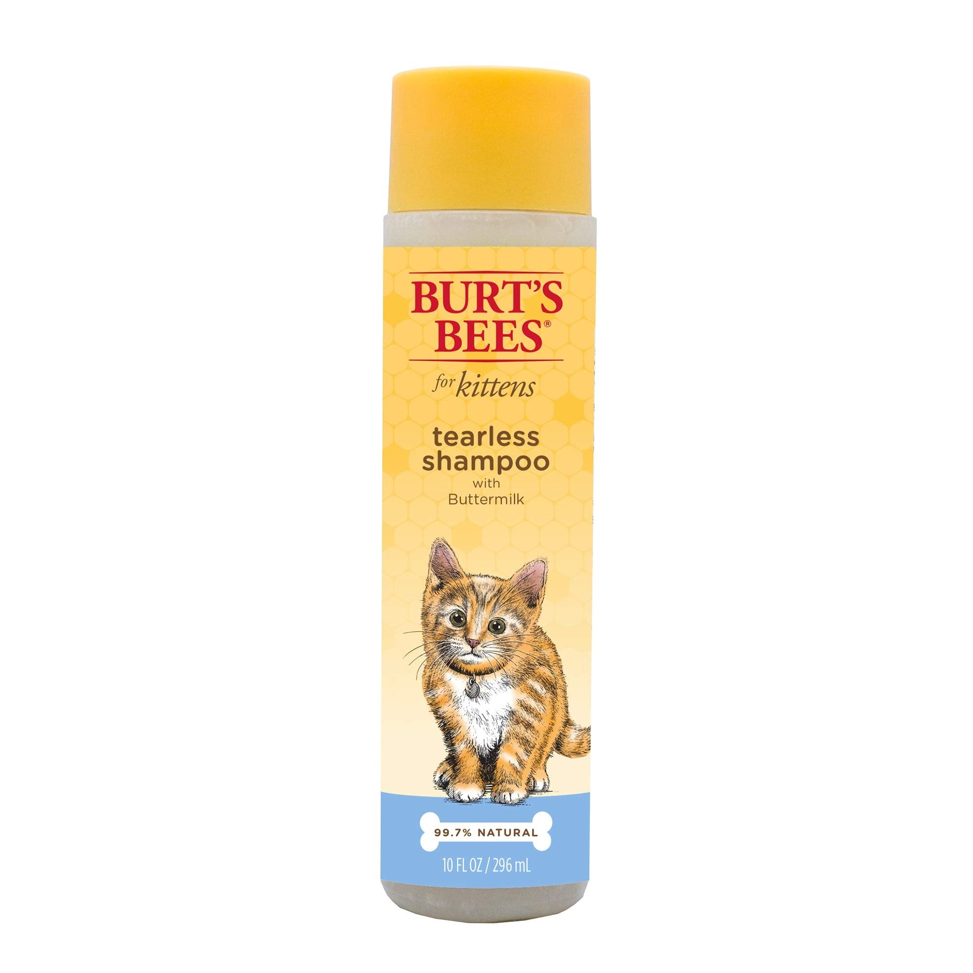 Burt'S Bees For Pets Tearless Kitten Shampoo With Buttermilk, 99.3% Natural Origin Formulas, Pet Shampoo For Cats, Gentle Cat Shampoo, Cat Shampoo For Itchy Skin, 10 Oz