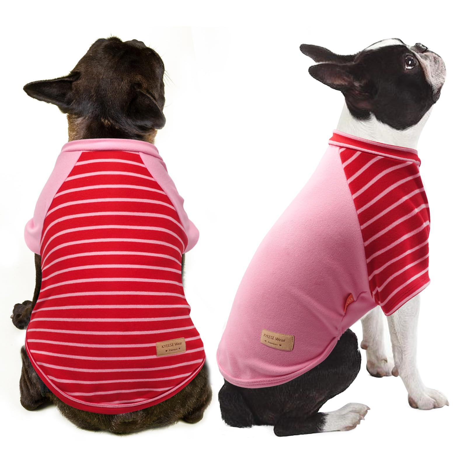 Kyeese 2Pack Dog Sweaters Comfort Doggie Coats Pullover Pets Sweaters For Small Dogs Male Dachshund Clothes Fleece Pet Sweater D