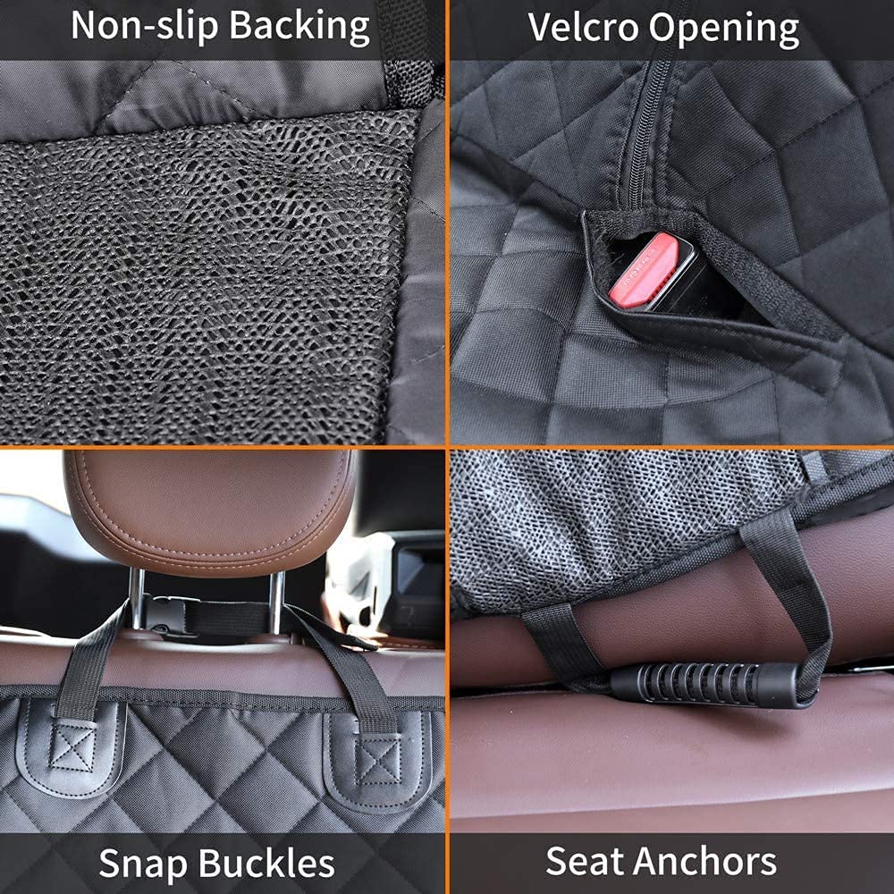 JSTHT Dog Car Seat Covers for Back Seat Waterproof Bench Seat Cover Protector Nonslip Durable Soft Pet Back Seat Covers for Car,