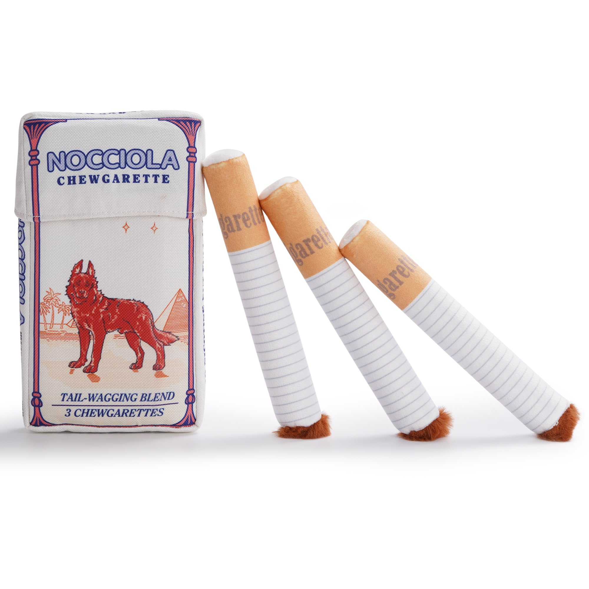 Nocciola 3 Packs Squeaky Puff Stick Dog Toys, Funny Interactive Plush Puppy Toys, Pitbull Husky Frenchie No Stuffing Puppy Toys For Small To Medium Breed, Dog Accessories Boy- Chewgarette