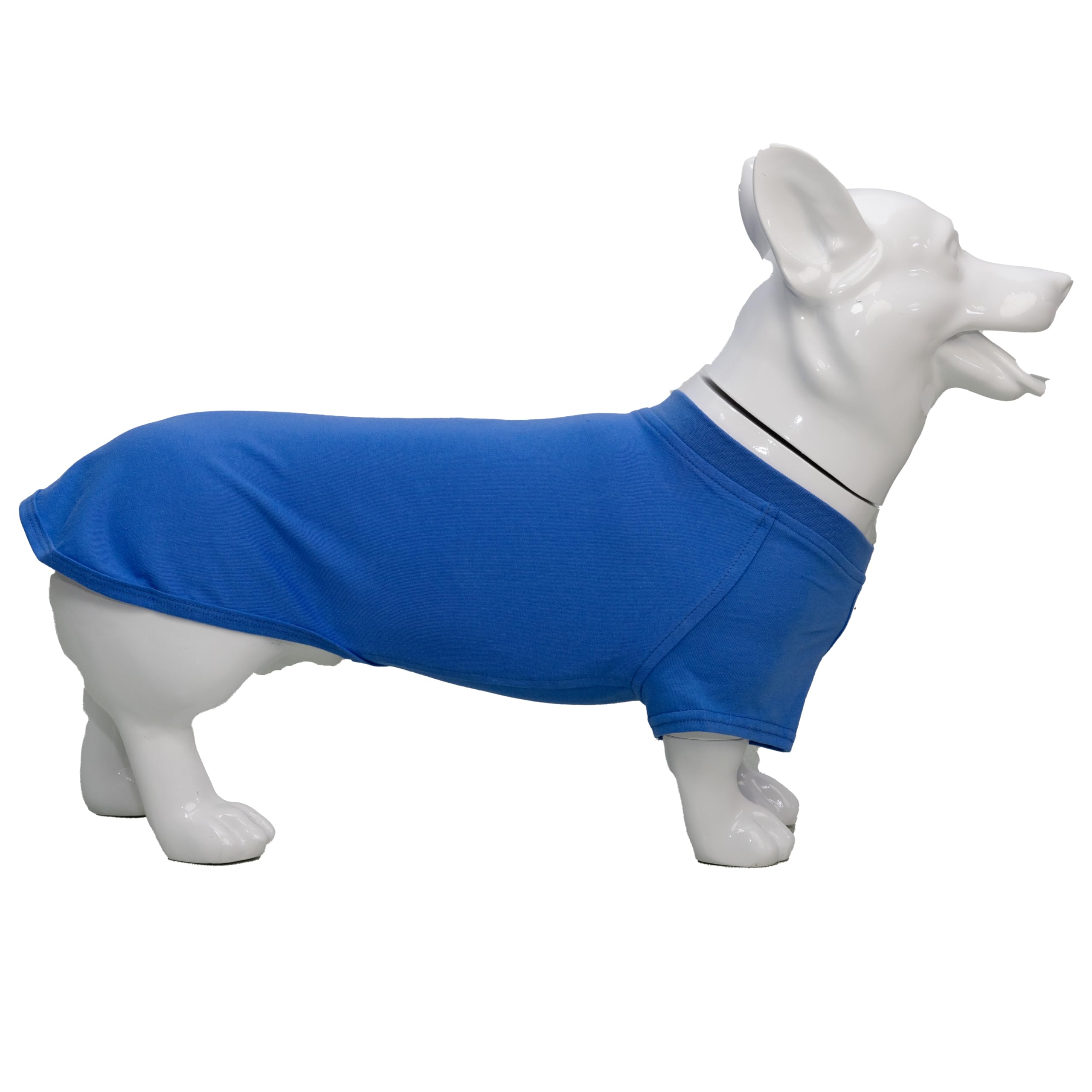 Lovelonglong Pet Clothing Dog Costumes Dachshund Clothes Blank T-Shirt Tee Shirts For Dachshund Dogs,Corgi 100% Cotton Blue D-M