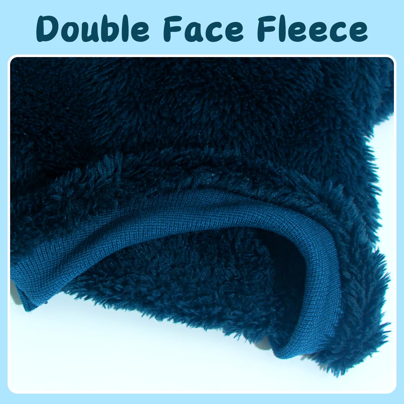 2-Piece Dog Sweater Set For Puppies & Small Dogs - Warm Fleece Chihuahua Sweater For Boys & Girls, Blue & Dark Green, Medium