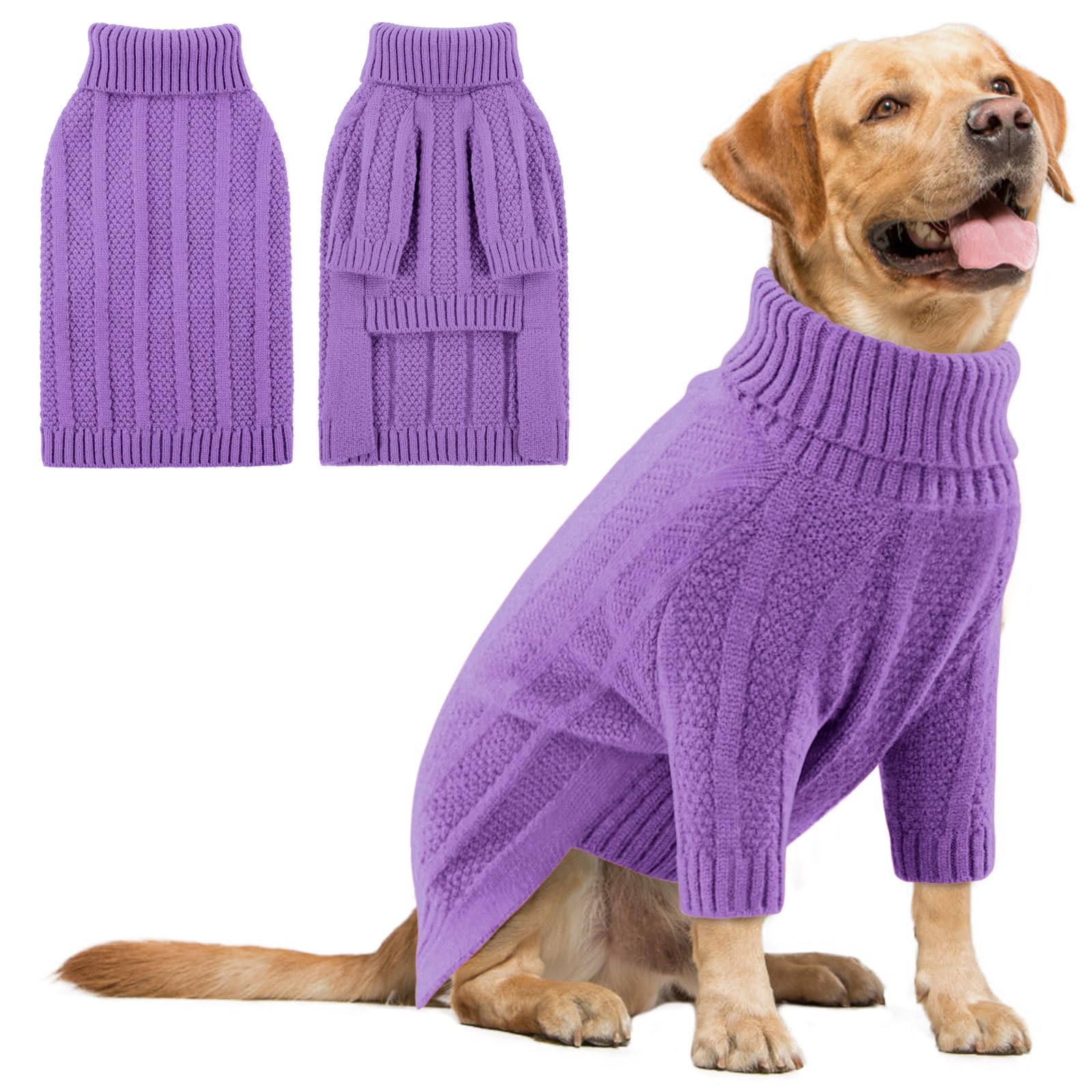 Queenmore Xxl Dog Sweater,Large Dog Sweaters For Dogs Girls Boys,Xmas Turtleneck Pullover Dog Sweaters For Large Dogs,Cold Weath