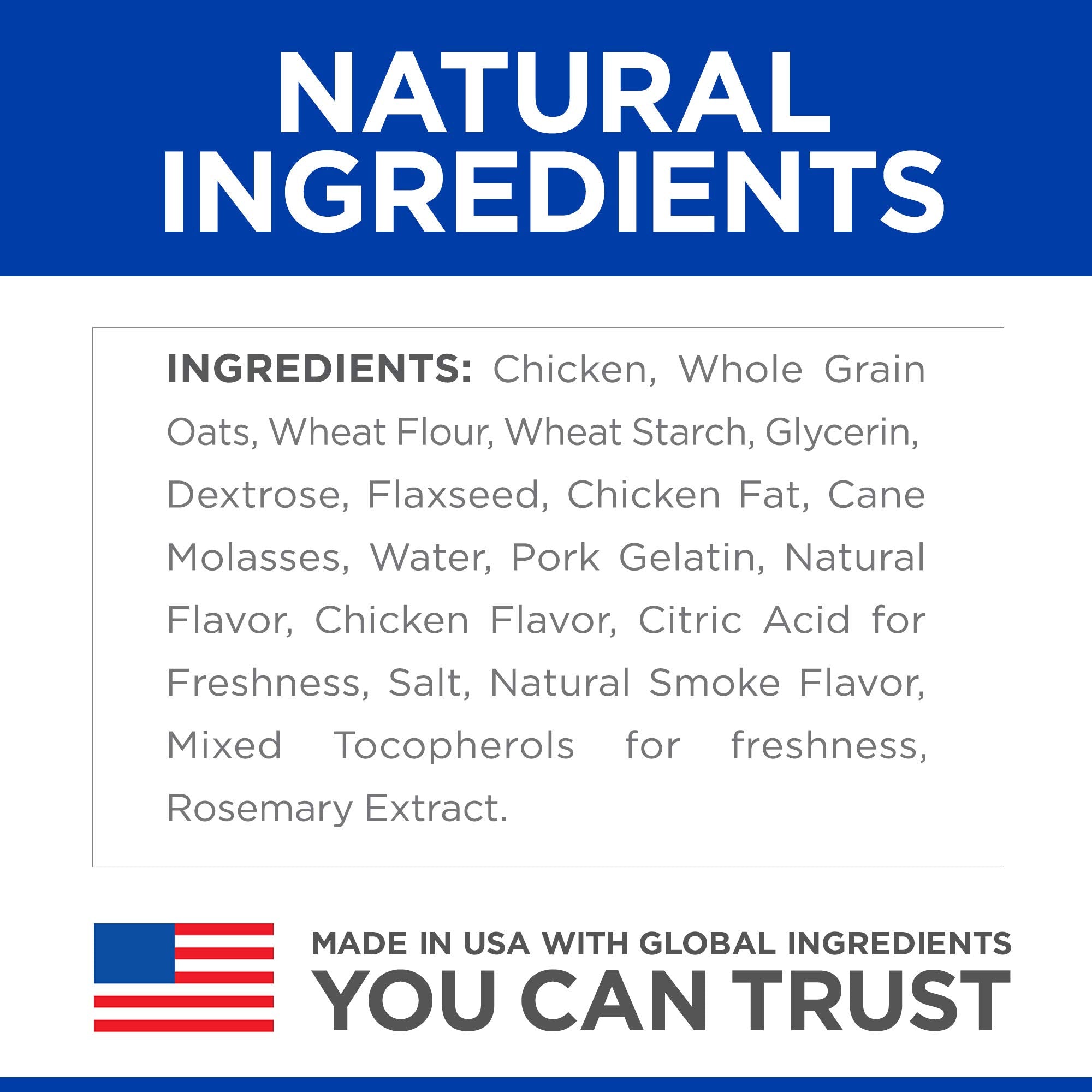 Hill's Natural Dog Treats, Soft & Chewy Chicken Flavor, 3 oz Bag, All Life Stages, Model 1879, White