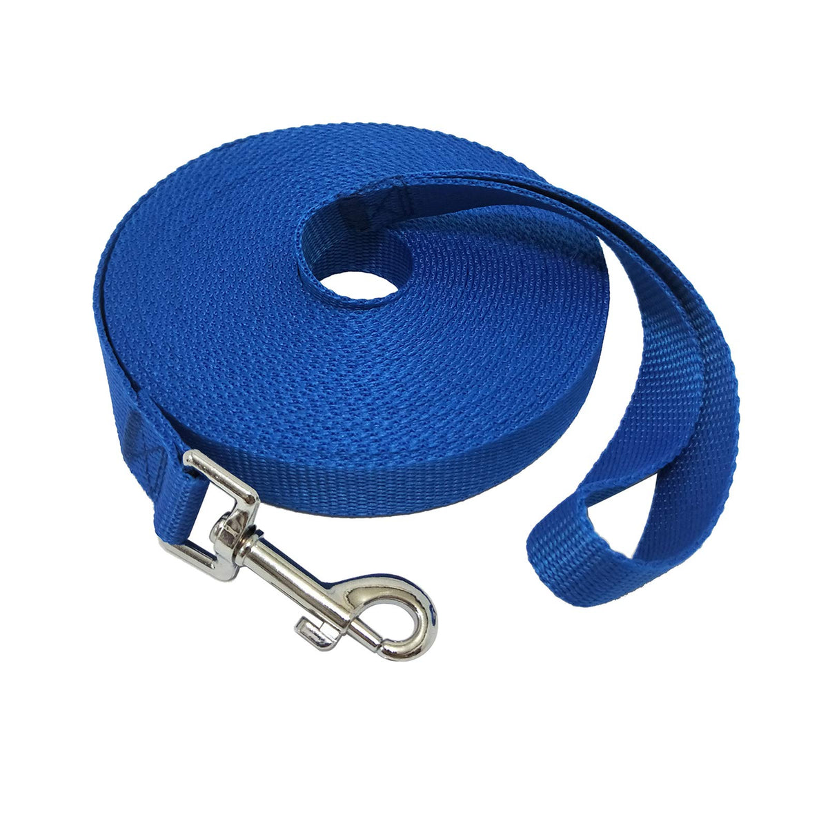 Nylon Training Dog Leash For Small Medium Large Dogs, 15Ft 20Ft 30Ft 50Ft Long Leash Dog/Puppy Lead For Obedience Recall Training, Camping (30Ft, Blue)