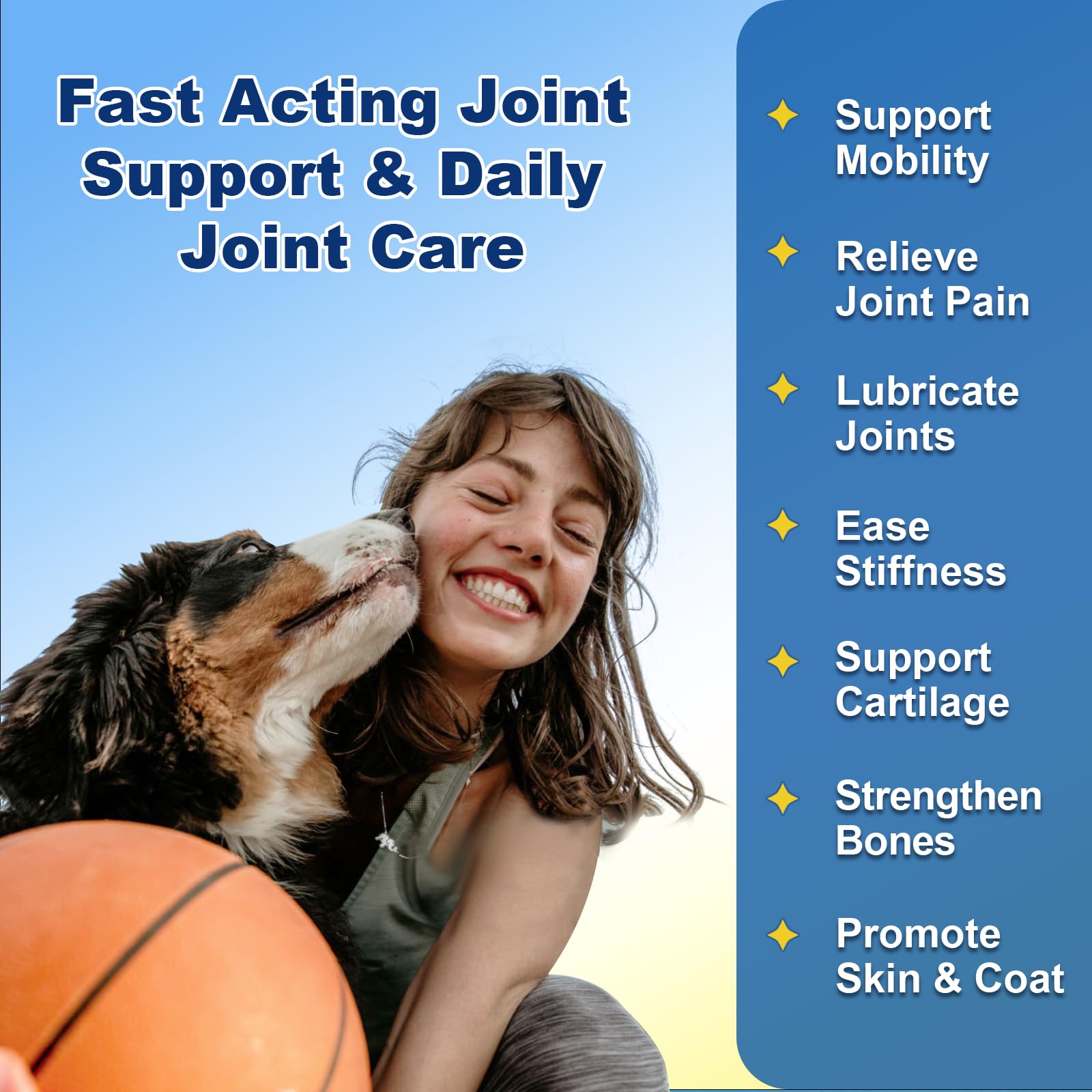 Glucosamine for Dogs - Joint Supplement for Dogs - Chondroitin, MSM, Omega-3, Hemp, Dog Joint Pain Relief, Support Mobility, Dis