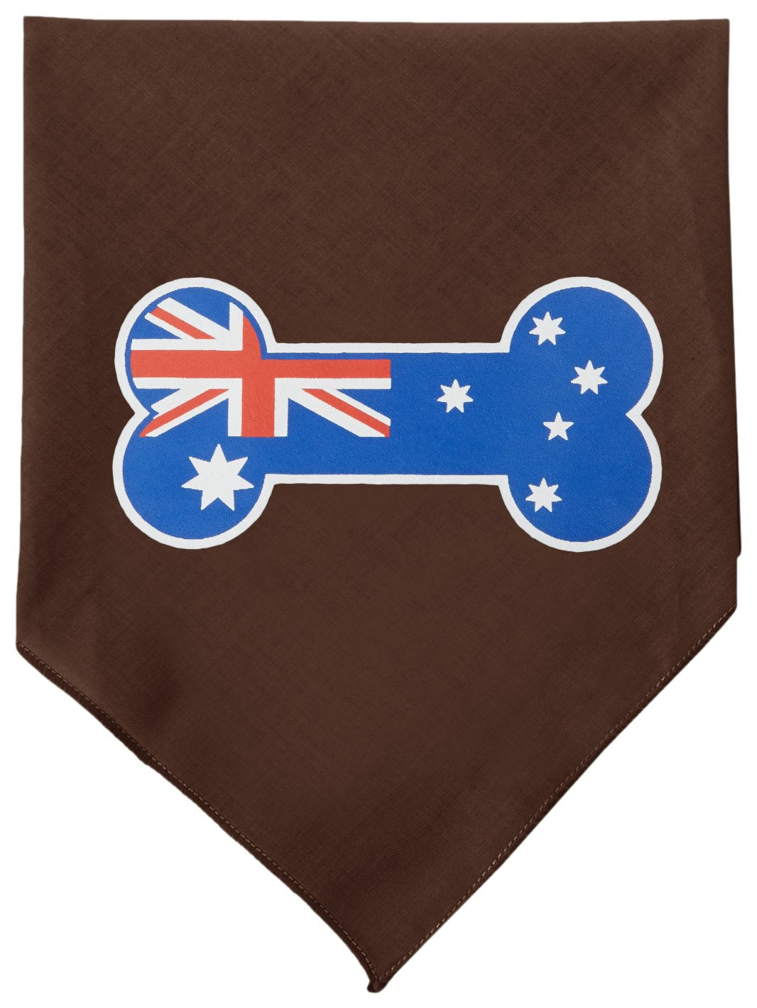 Mirage Pet Products Bone Flag Australian Screen Print Bandana for Pets, Small, Cocoa