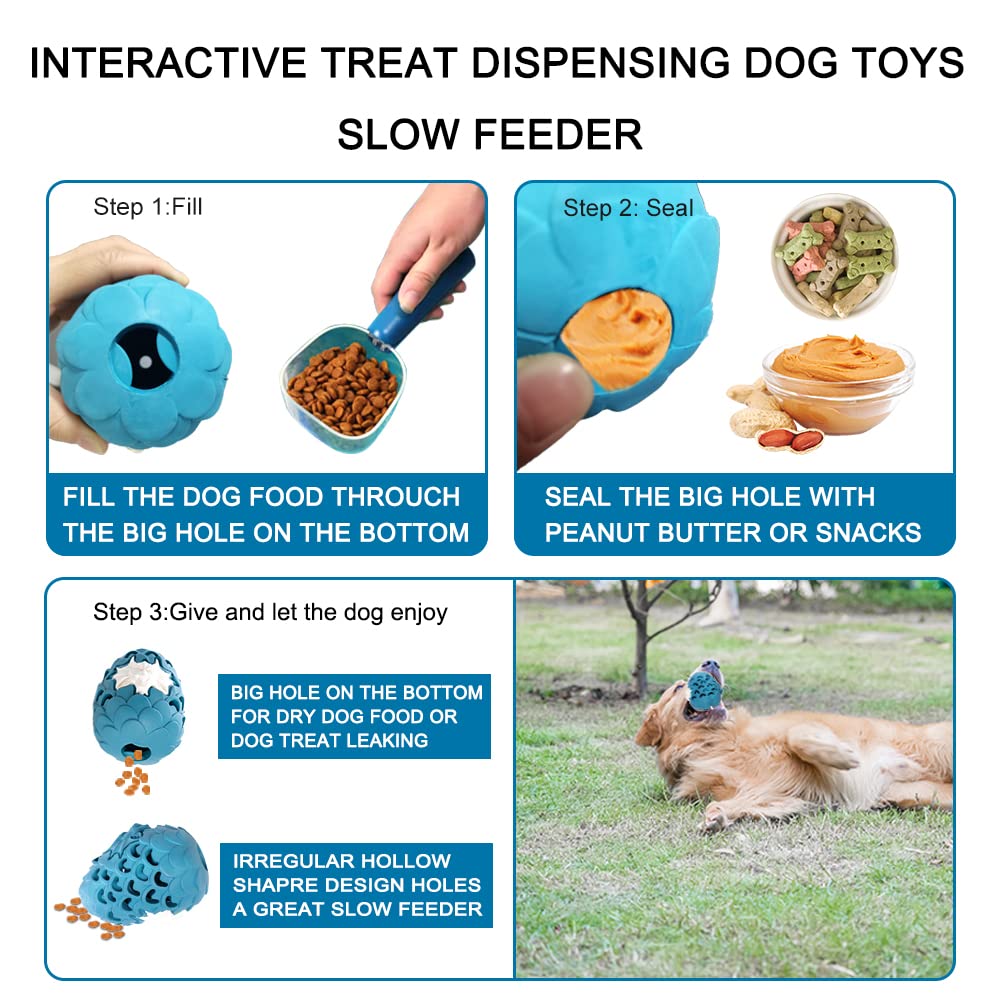 Yclwbg Dog Toys For Large Dogs Aggressive Chewers , Indestructible Dog Toys For Aggressive Chewers , Durable Dog Toys Dragon Egg Dog Toy Milk , Tough Dog Toys Treat Dispensing