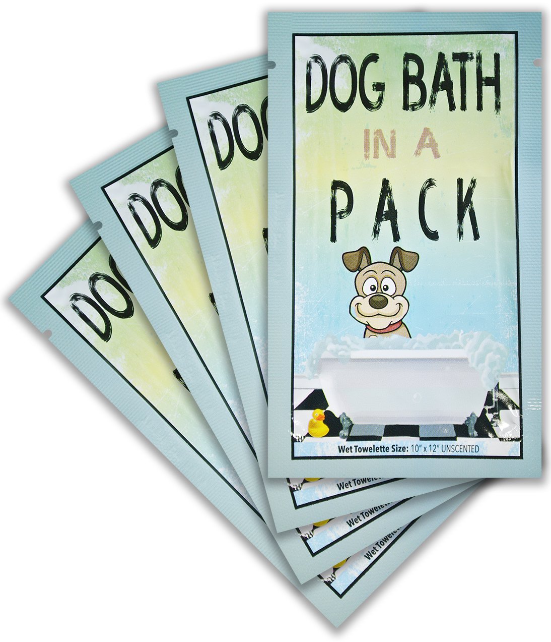 Dog Bath In A Pack - Largest Bath And Grooming Dog Wipes - Individual Packsnew Perfect For Travel Or When On The Go 10Ct.