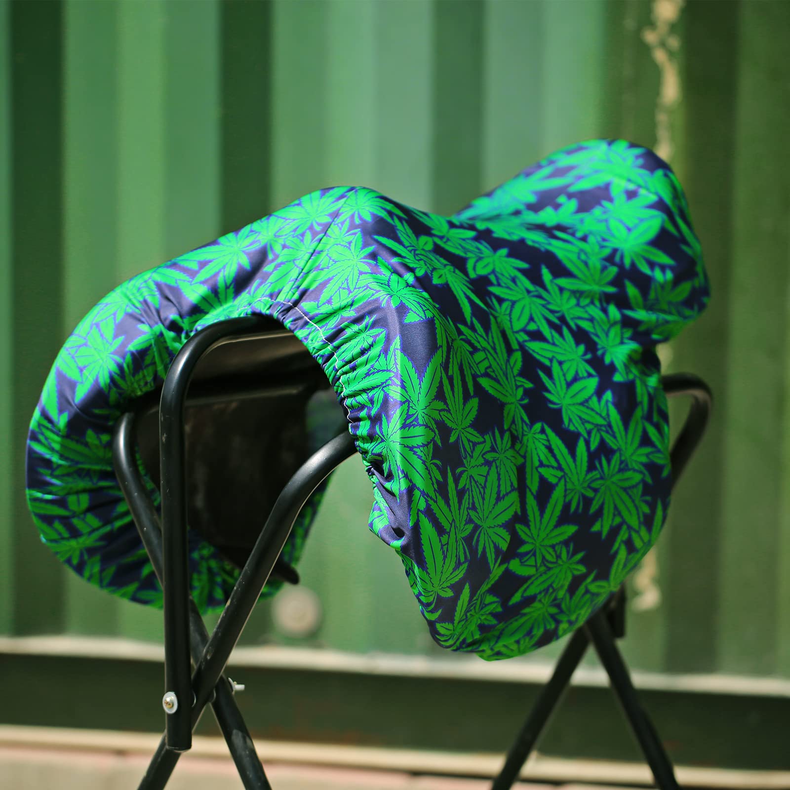 Harrison Howard Stretchy Saddle Cover Keep Saddle Scratch-And-Dust Free Multi-Prints Gp/Cc Saddle Cover-Live Leaf