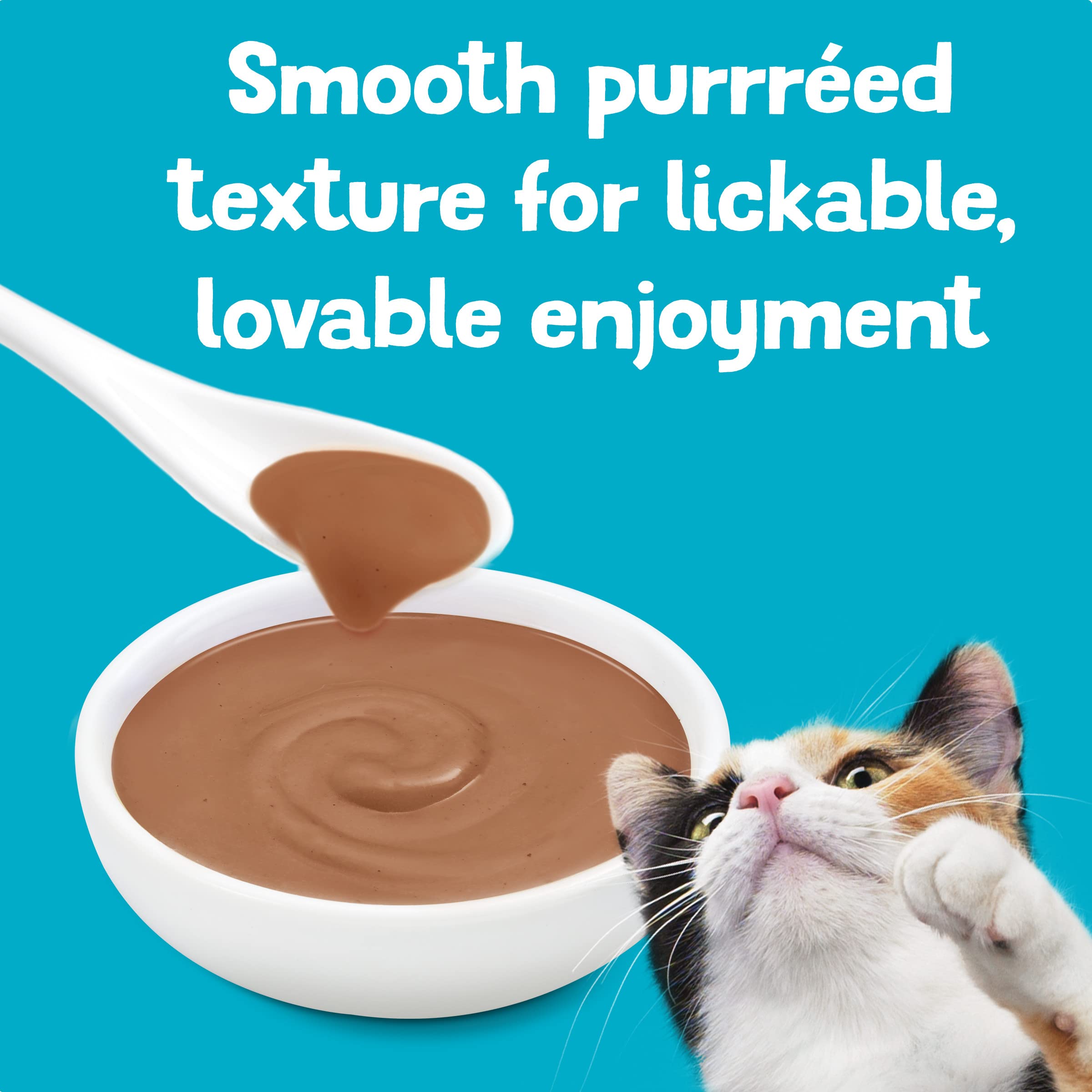 Purina Friskies Pureed Cat Food Topper, Lil Shakes With Tantalizing Tuna Lickable Cat Treats - (Pack of 16) 1.55 oz. Pouches