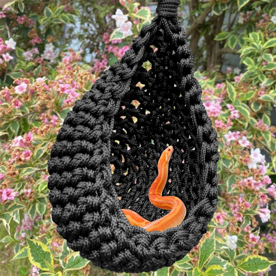 Hyzaphix Bearded Dragon Hammock Reptile Tank Accessories Lizard Lounger Hanging Terrarium Hammock For Reptiles Chameleons, Gecko