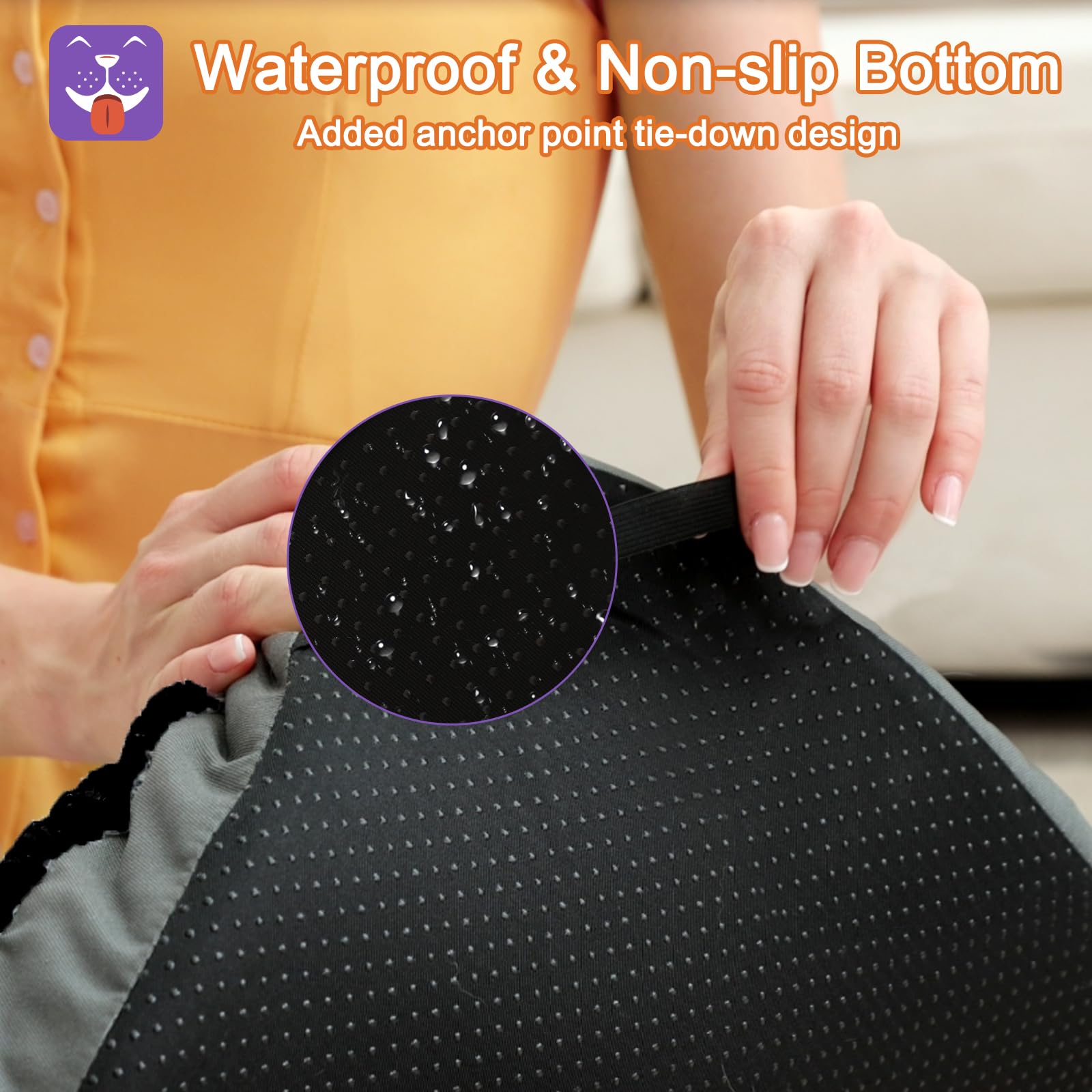 Pocblue Deluxe Washable Dog Bed For Large Dogs Dog Crate Mat 36 Inch Comfy Fluffy Kennel Pad Anti-Slip For Dogs Up To 70 Lbs, 36' X 23', Black