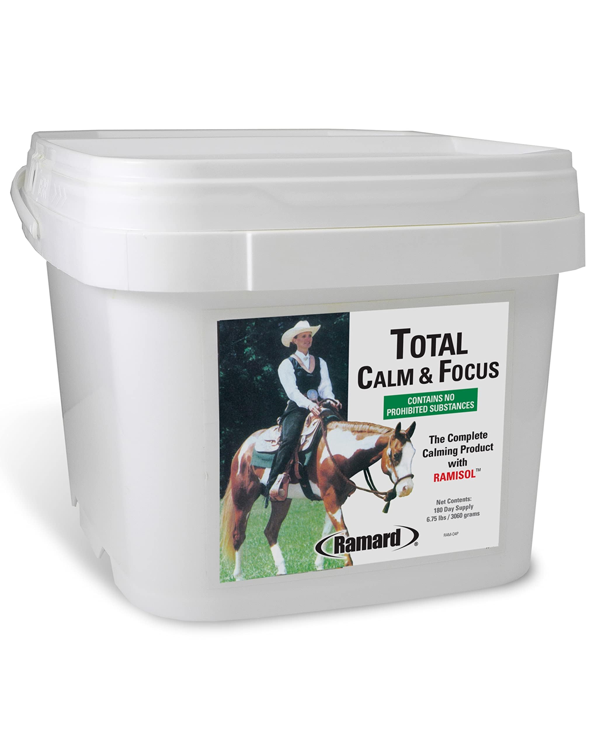 Ramard Total Calm and Focus for Horses Supplement - Magnesium & Calming Formula for Horse Show, Training, & Performance Mental A