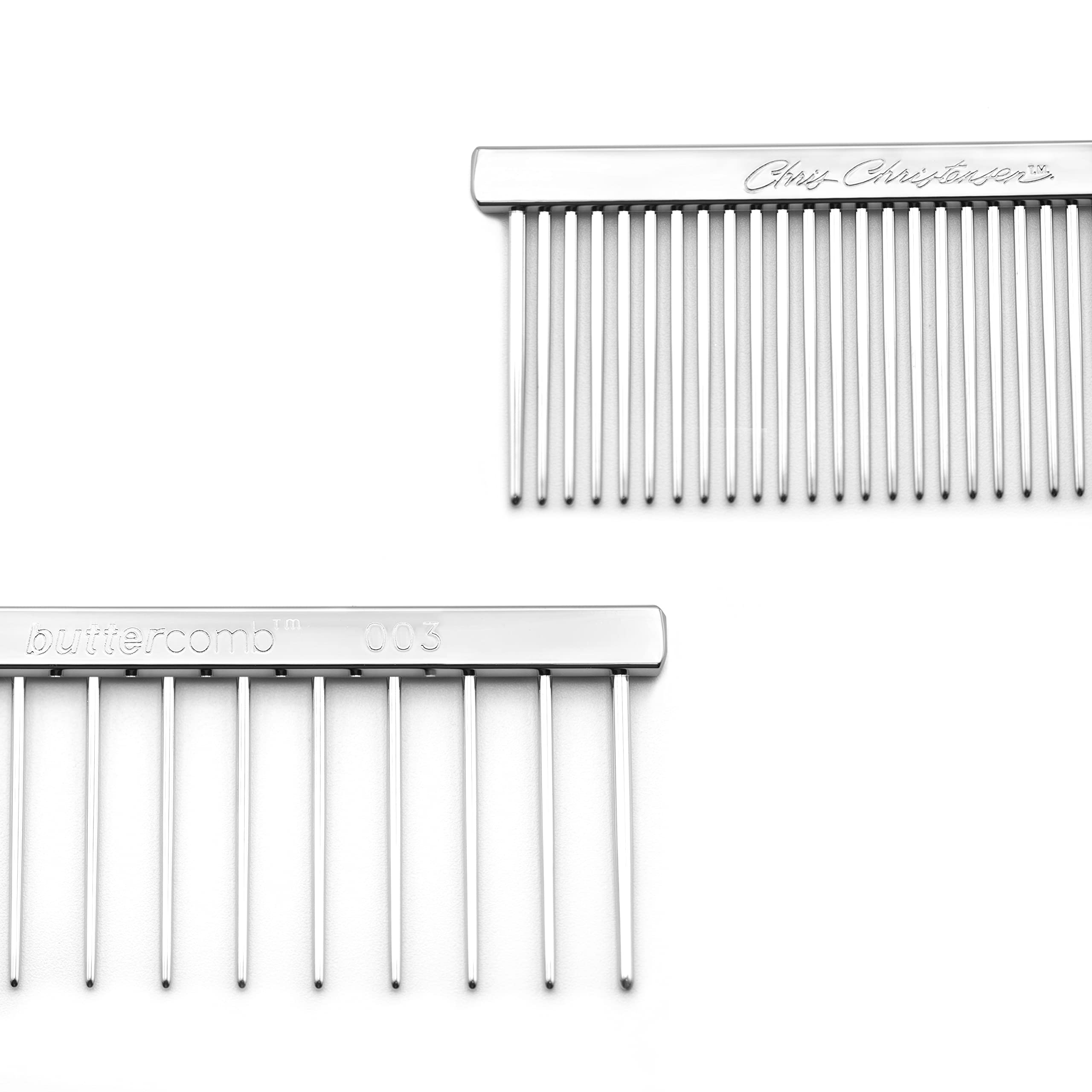 Chris Christensen 003 7.5 in. F/XC Greyhound-Style Butter Comb, Groom Like a Professional, Rounded Corners Prevent Friction and