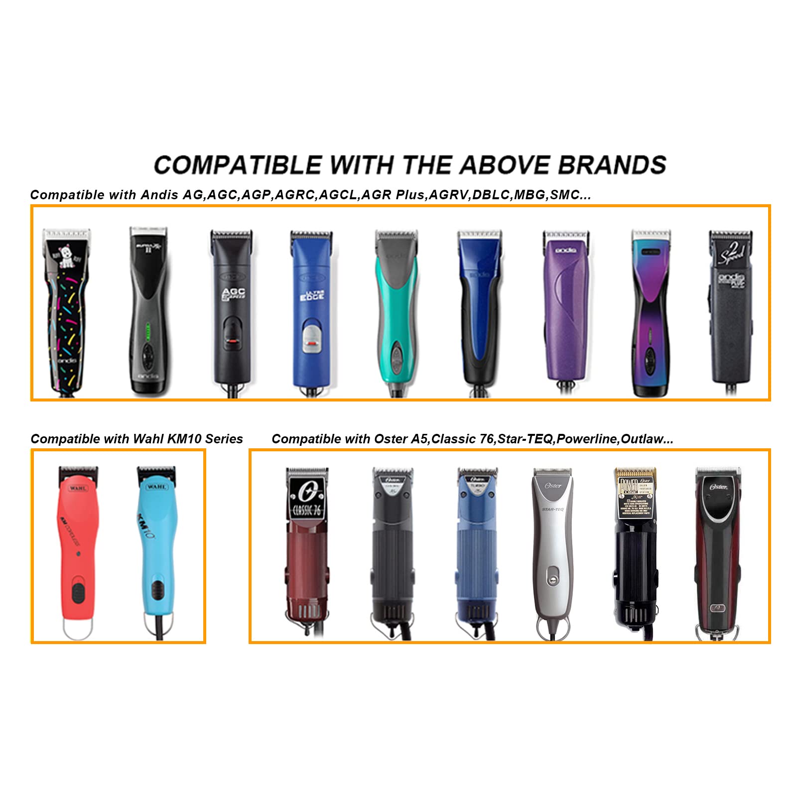 Professional Detachable Replacement Ceramic Blades Set,Compatible With Oster Classic 76/Star-Teq/Power-Teq Andi A*Dis Agc,Bdc,Bgc,Mbg Series Clippers (Size 2#+Size3#)